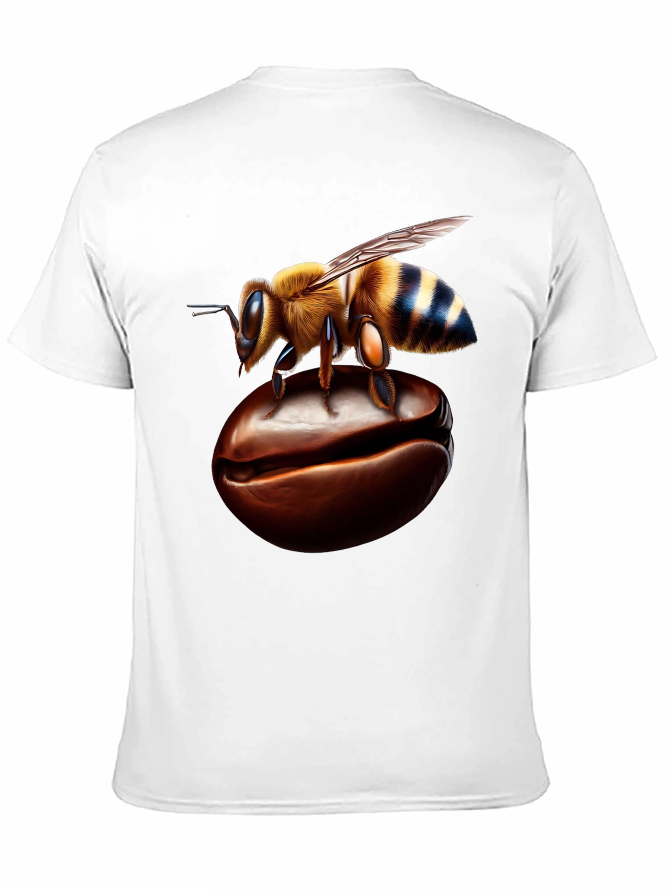Bee on Coffee Bean Black T-Shirt