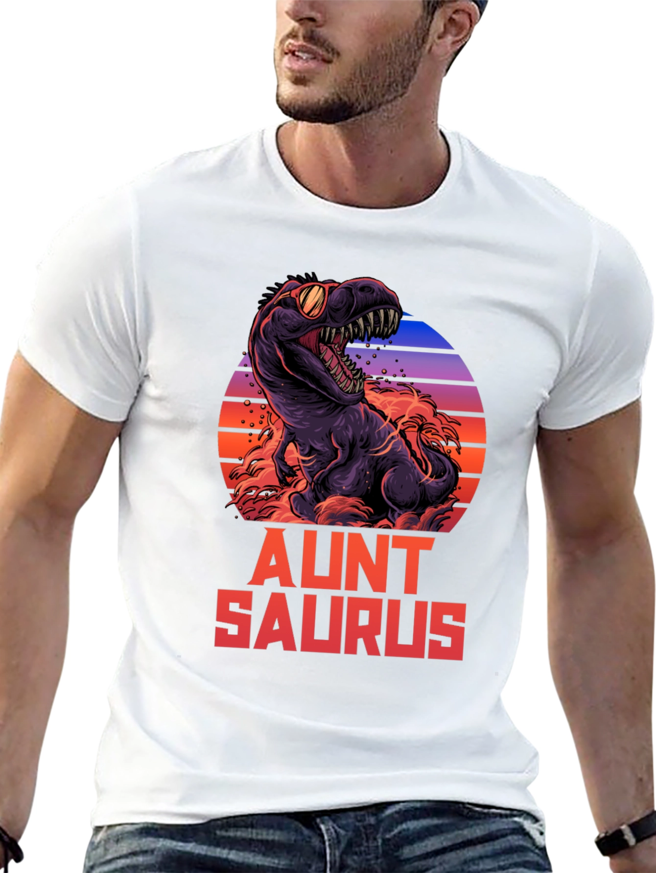 Aunt Saurus T-Shirt Dinosaur Graphic Tee