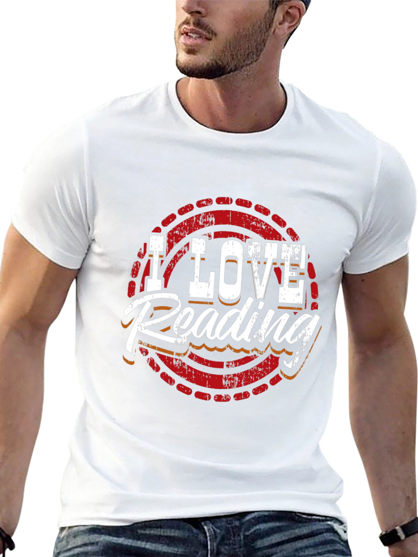 I Love Reading Graphic Tee - Black Cotton T-Shirt