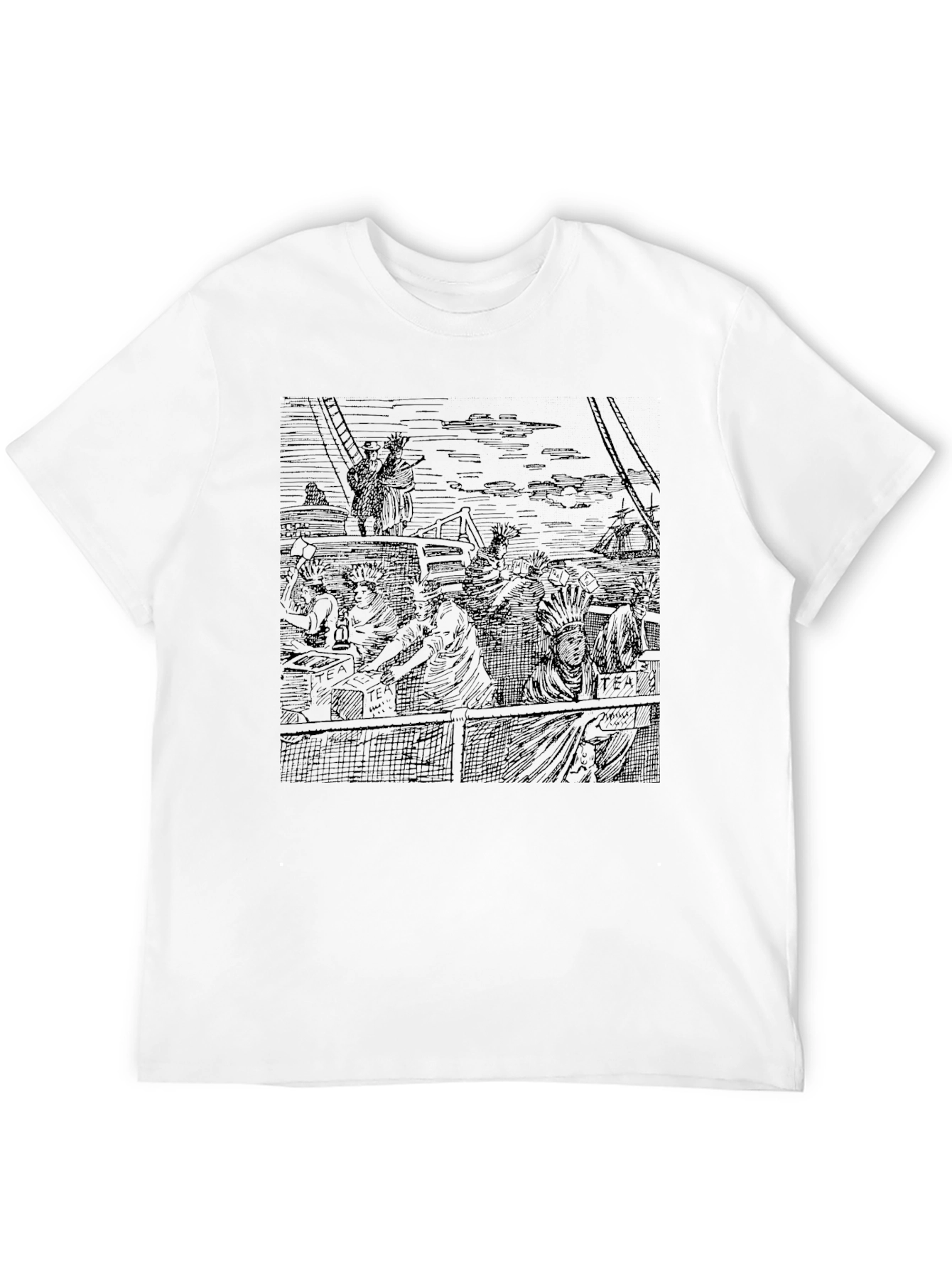 Boston Tea Party Graphic Tee - Black