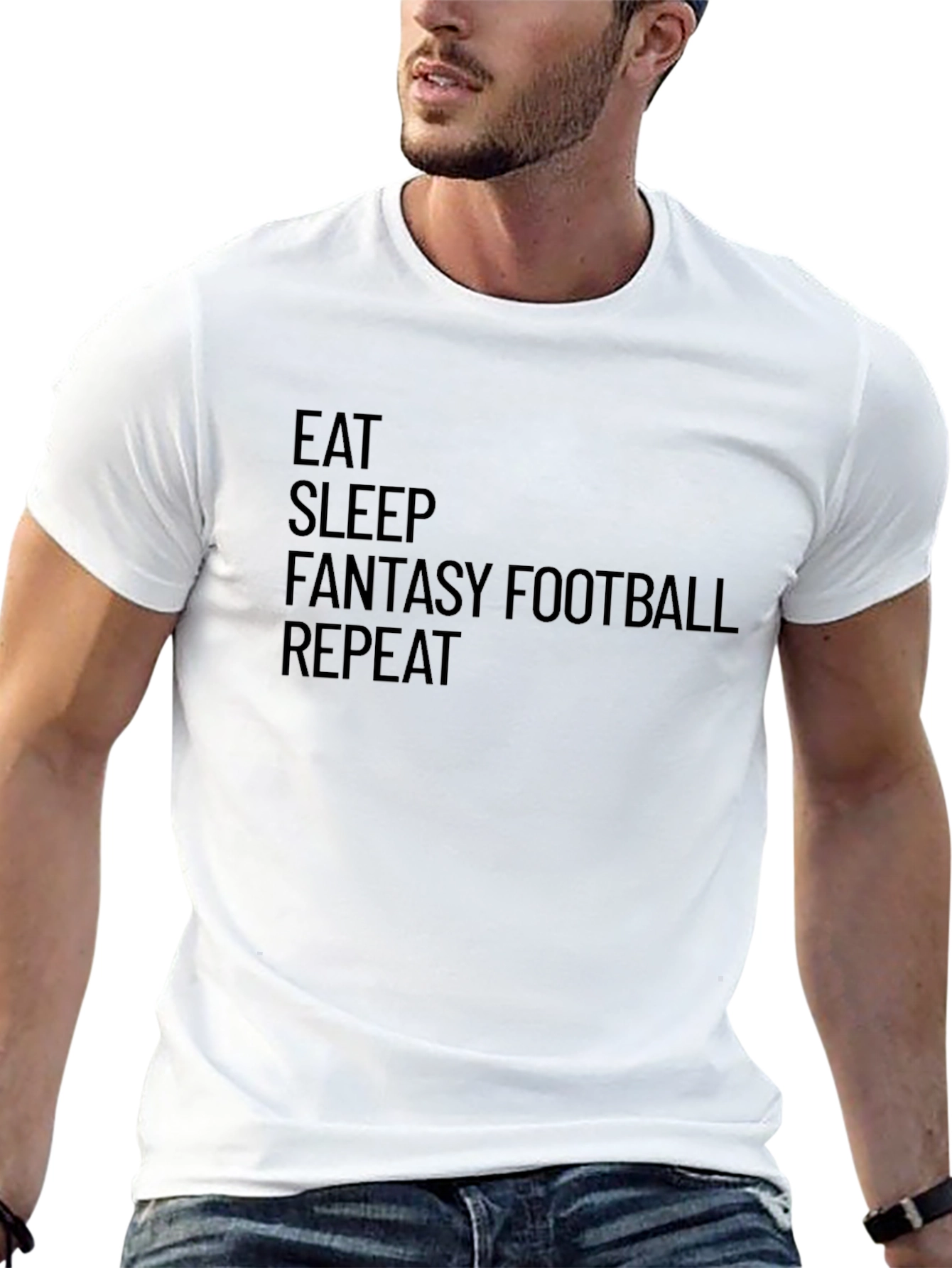 Eat Sleep Fantasy Football Repeat T-Shirt