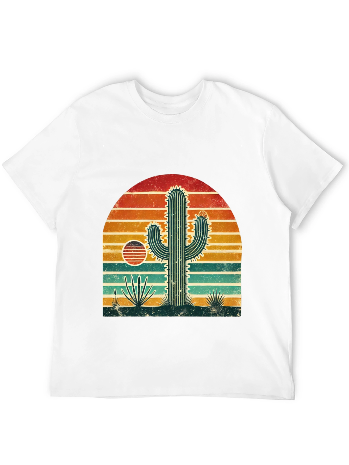 Retro Cactus Desert Sunset T-Shirt