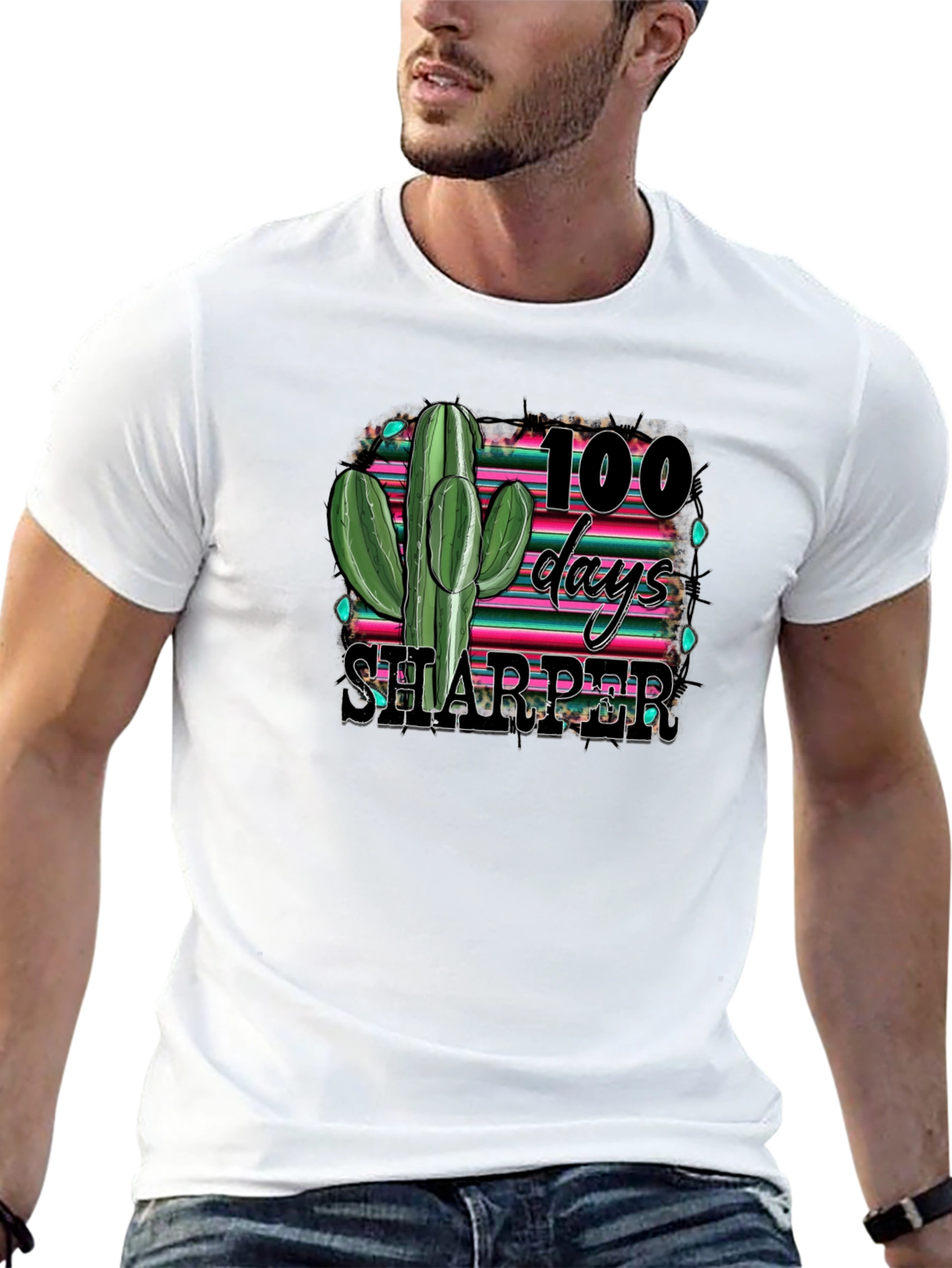 100 Days Sharper Cactus Graphic Tee