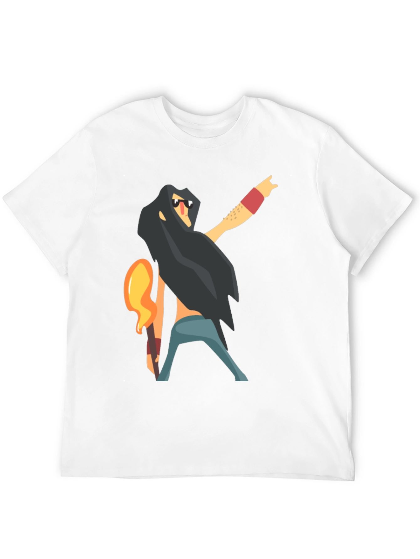 Rockstar Cartoon Graphic T-Shirt - Black