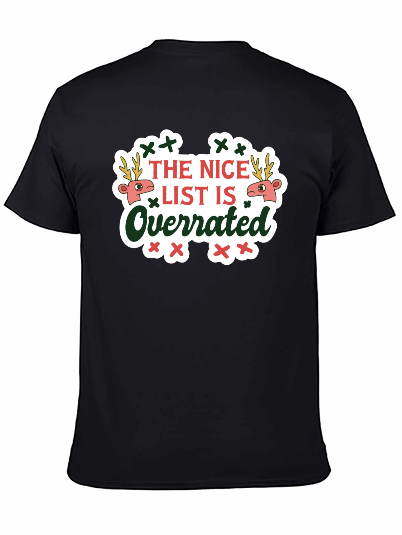 Nice List Overrated Christmas Graphic Tee