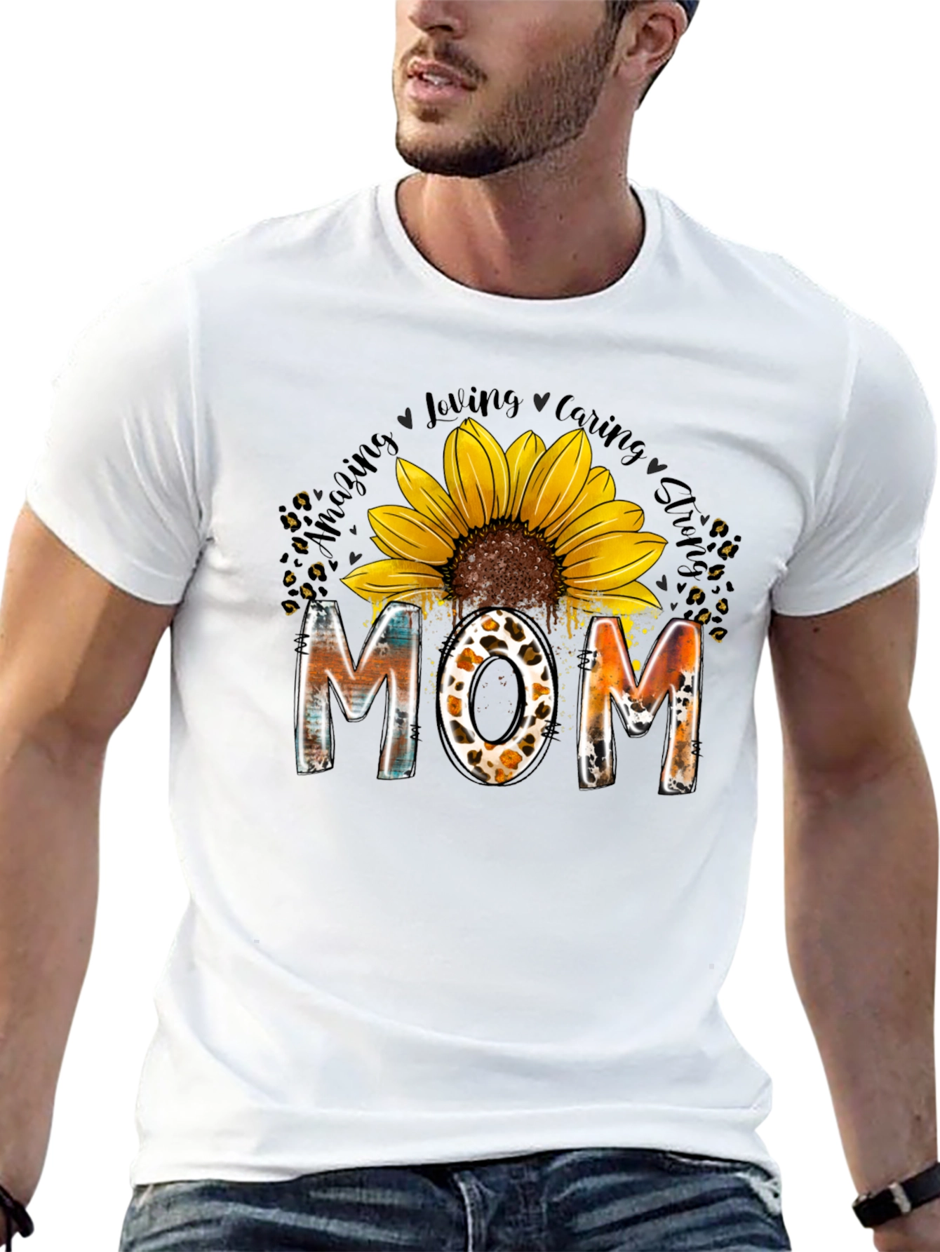 Sunflower MOM Graphic T-Shirt