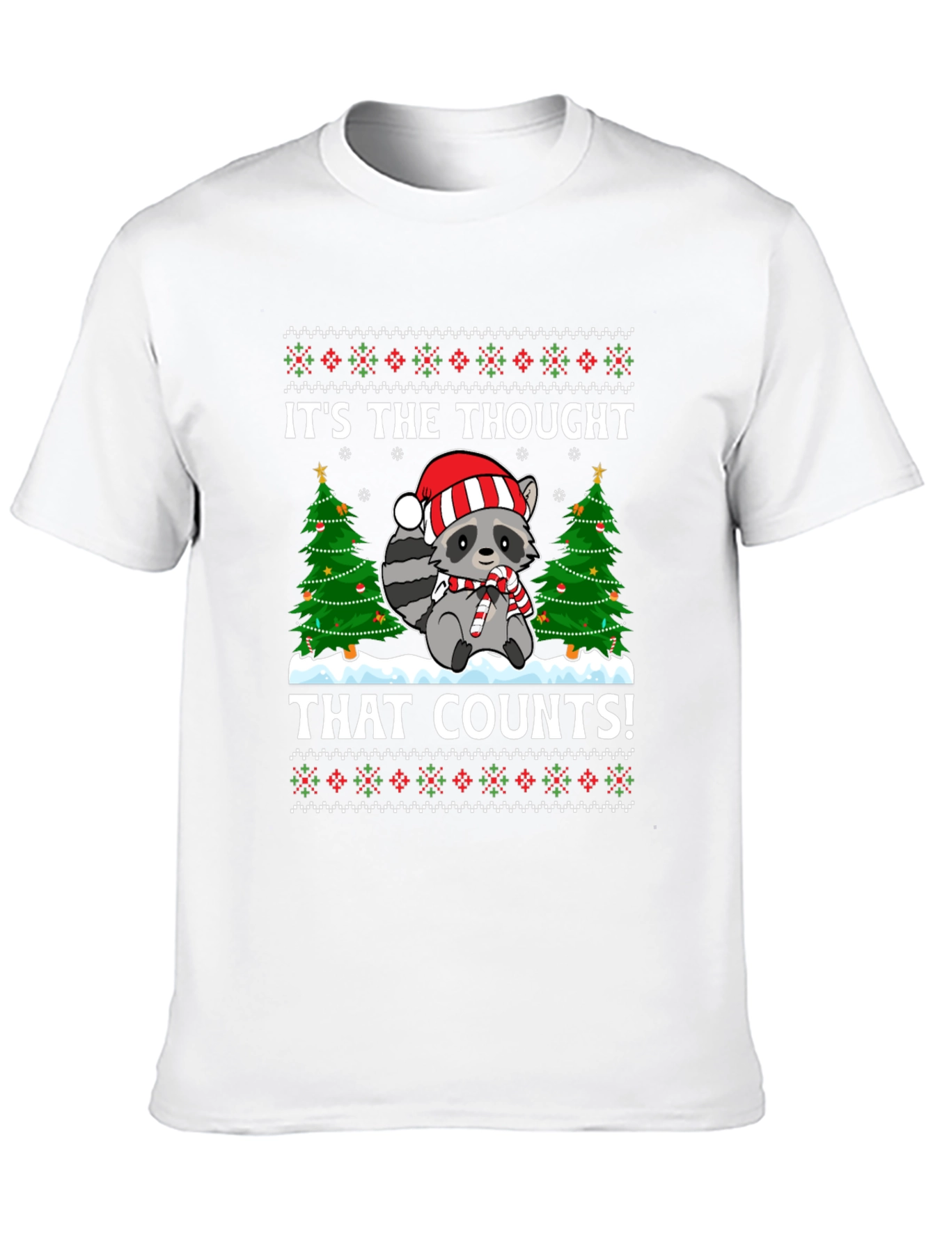 Festive Raccoon Christmas T-Shirt