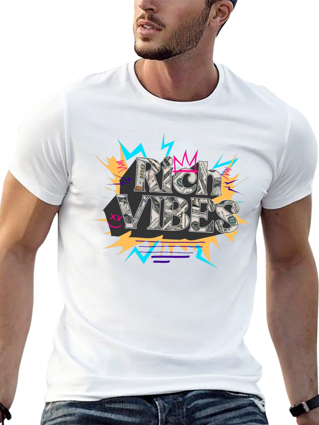 Rich Vibes Graphic Tee - Stylish Streetwear