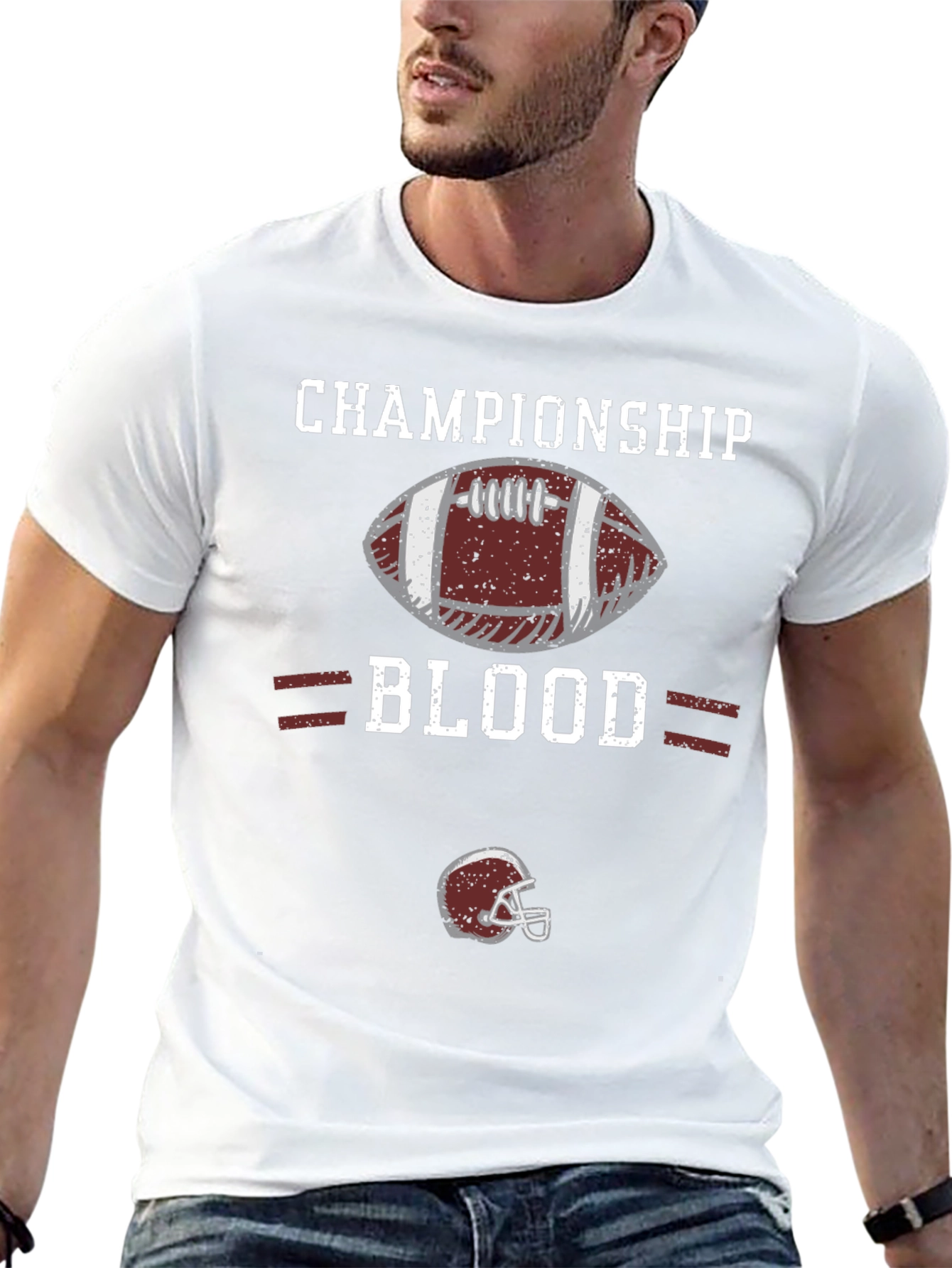 Championship Blood Football Graphic Tee