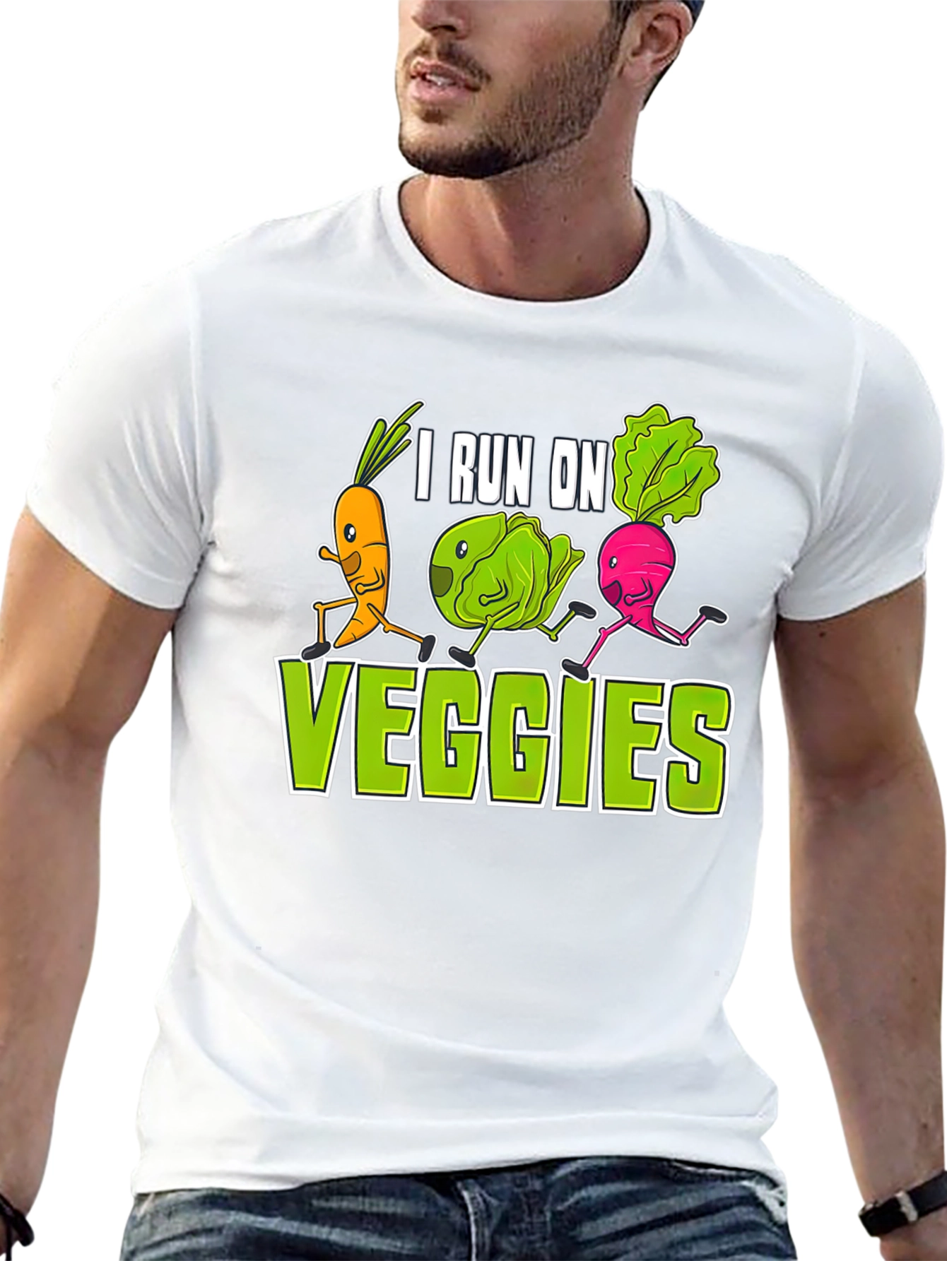I Run on Veggies Graphic T-Shirt