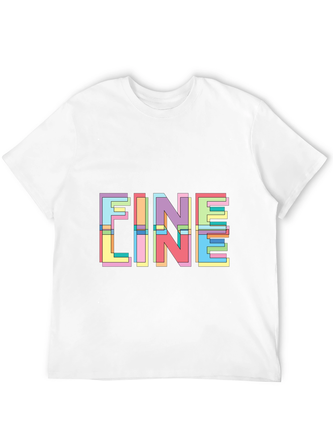 Fine Line Graphic Tee - Modern Pop Art T-Shirt