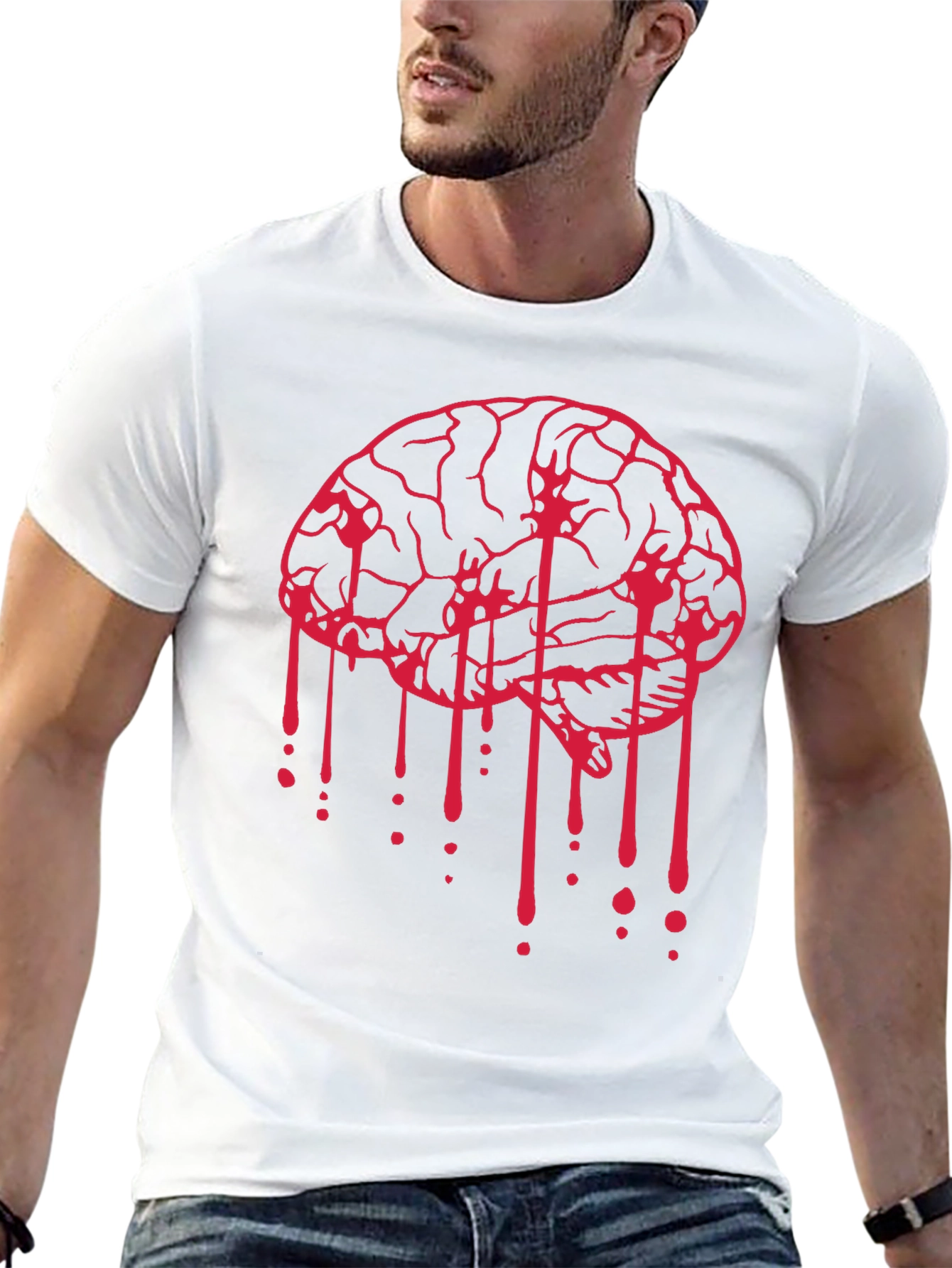 Bleeding Brain Graphic Tee - Black