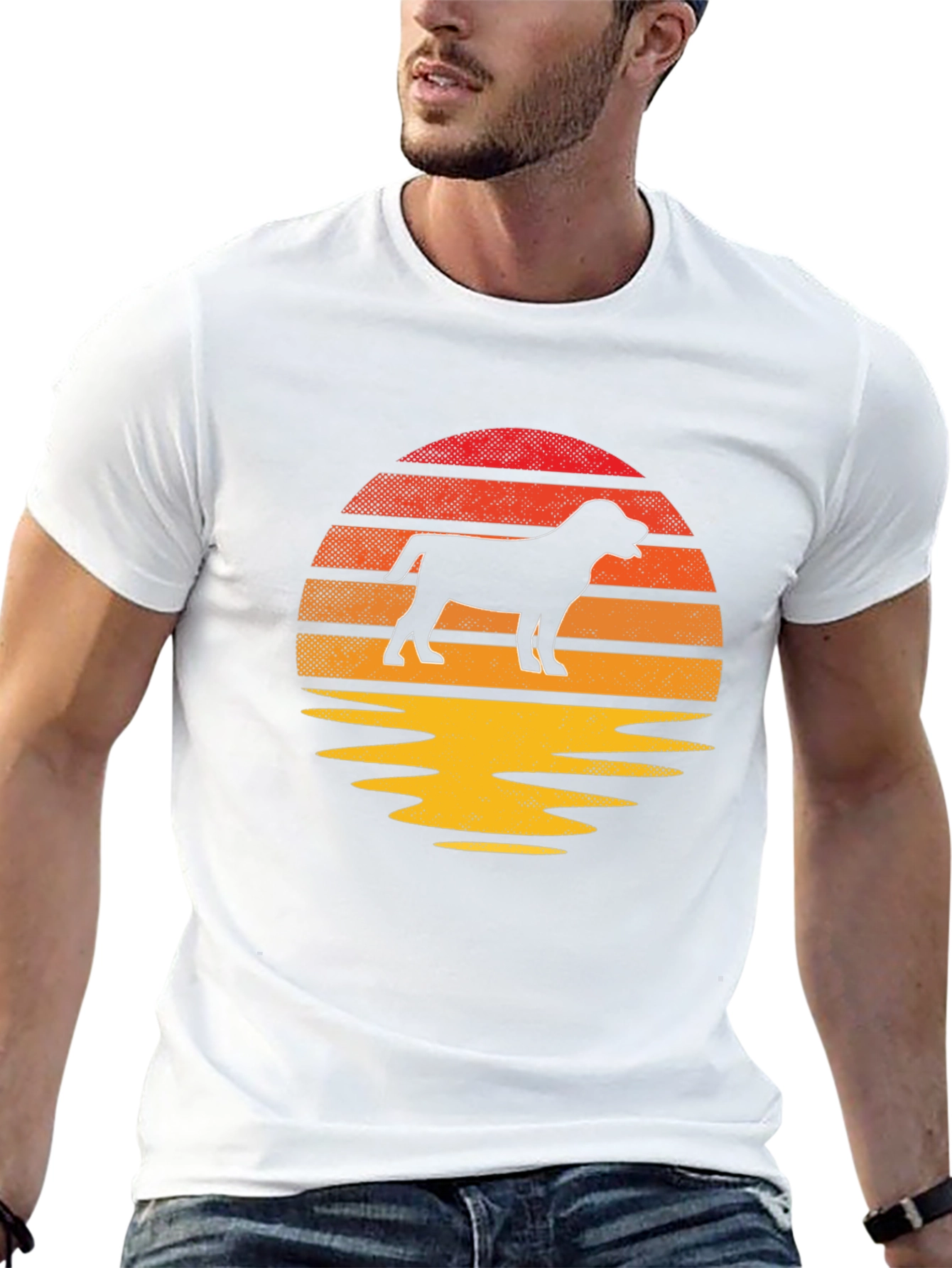 Dog Silhouette Sunset T-Shirt