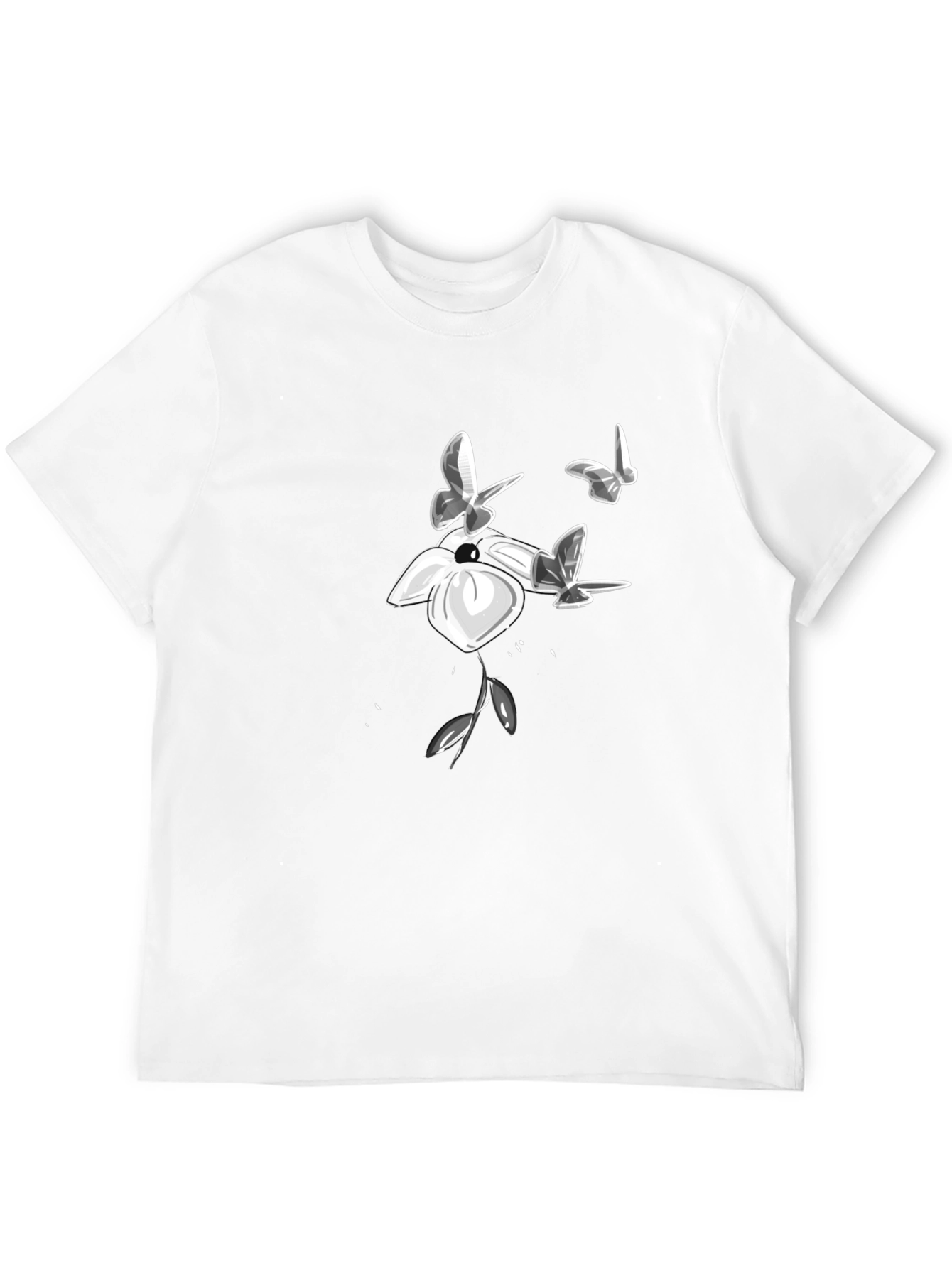 Flower and Butterfly Graphic Tee
