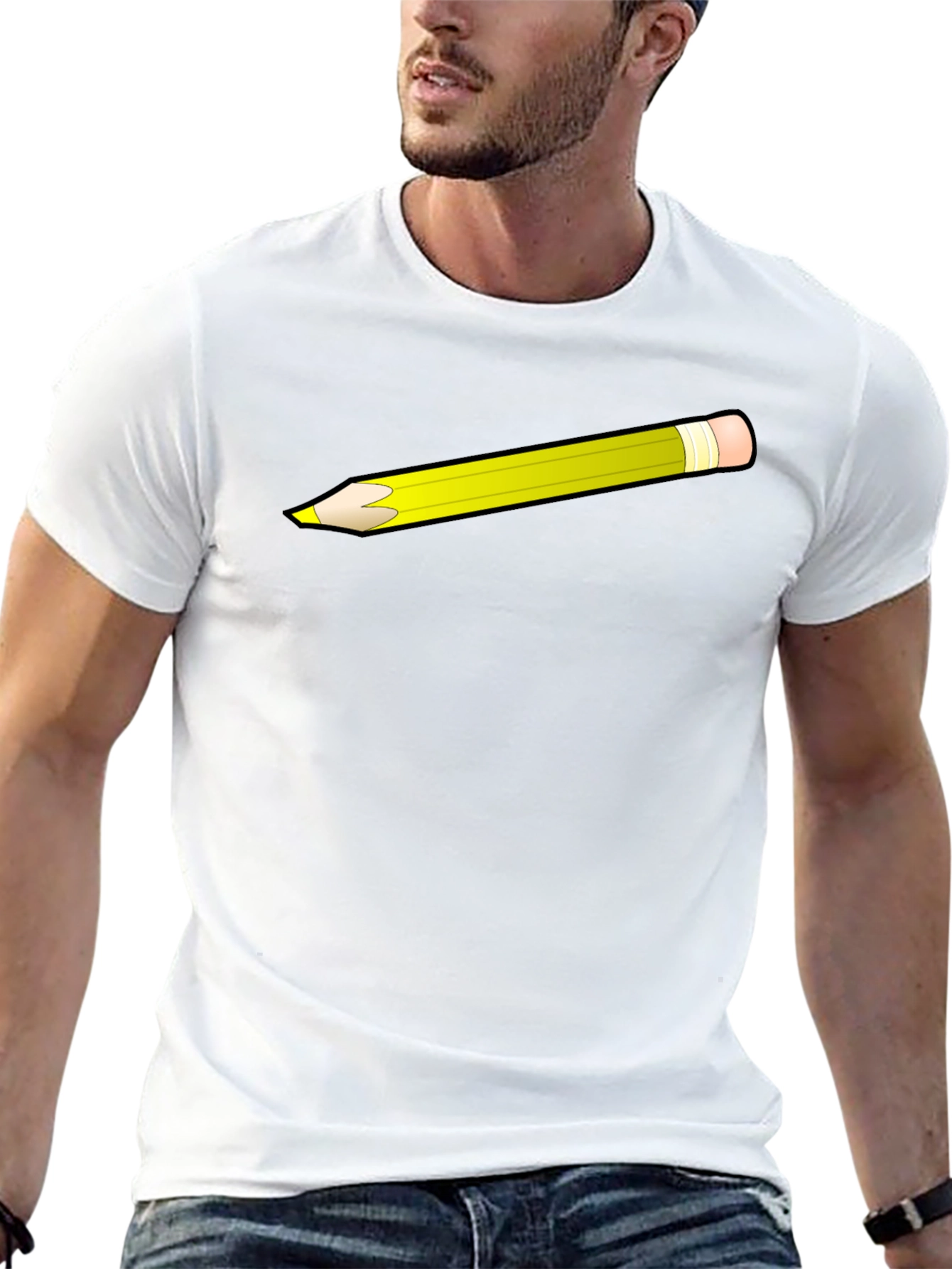 Pencil Graphic Black T-Shirt