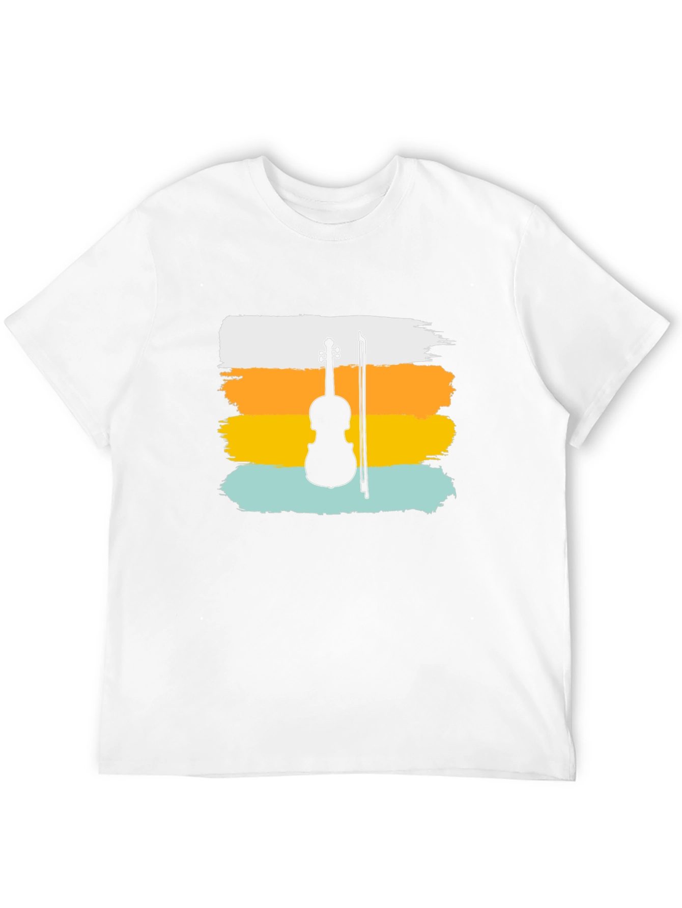 Violin Silhouette T-Shirt - Retro Style