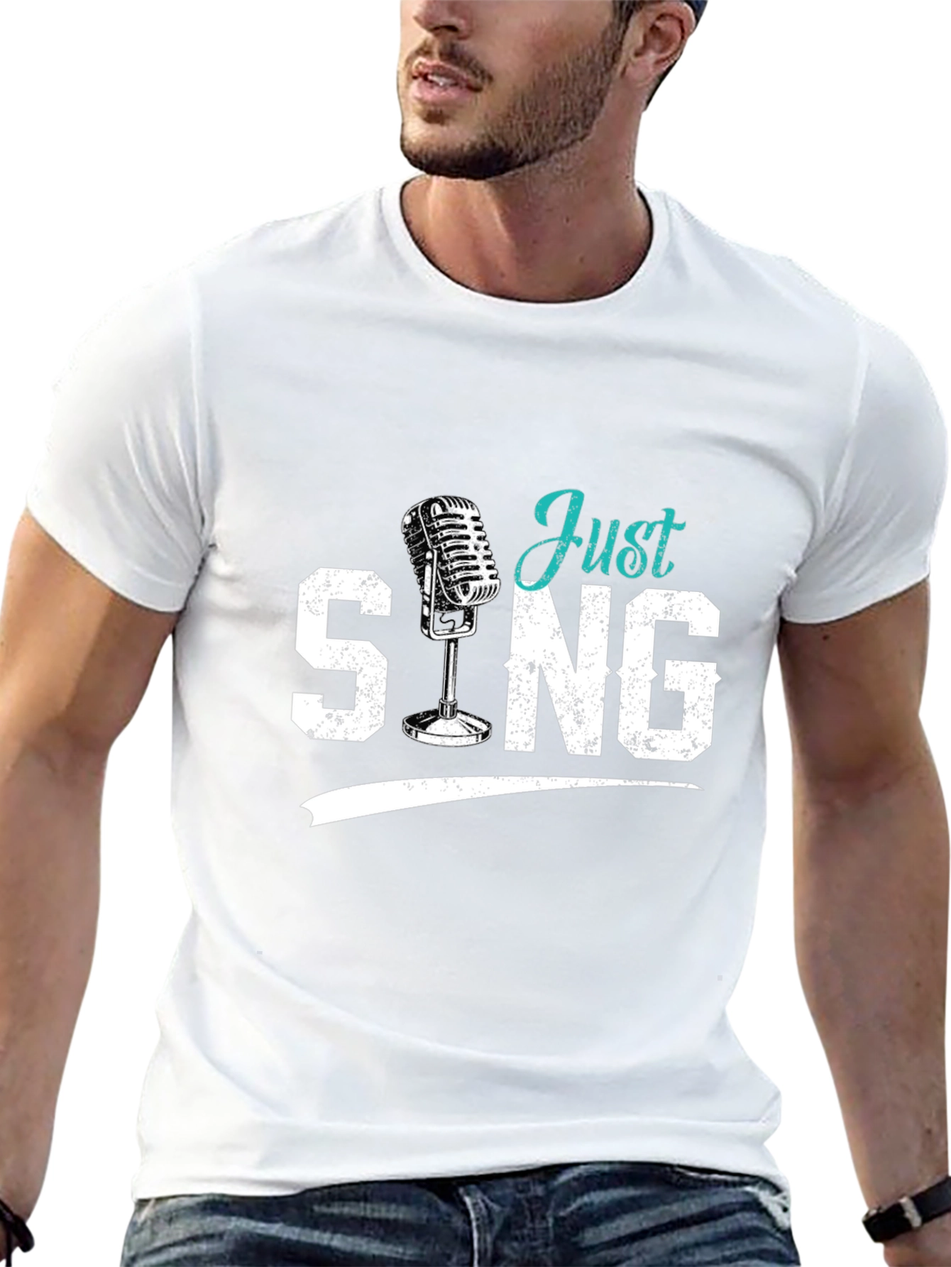Just Sing Black Graphic Tee