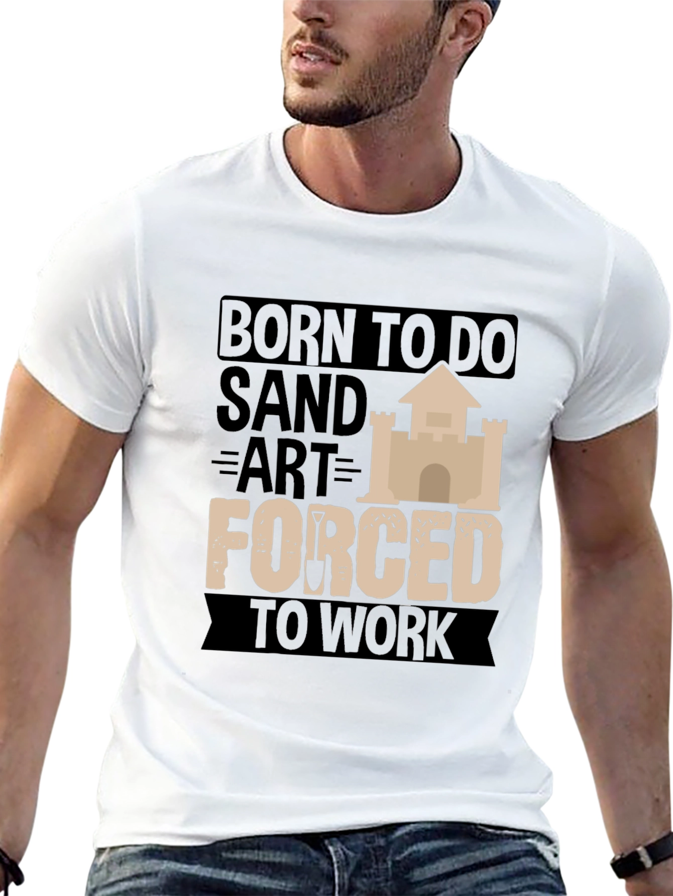 Born to Do Sand Art Black Graphic Tee