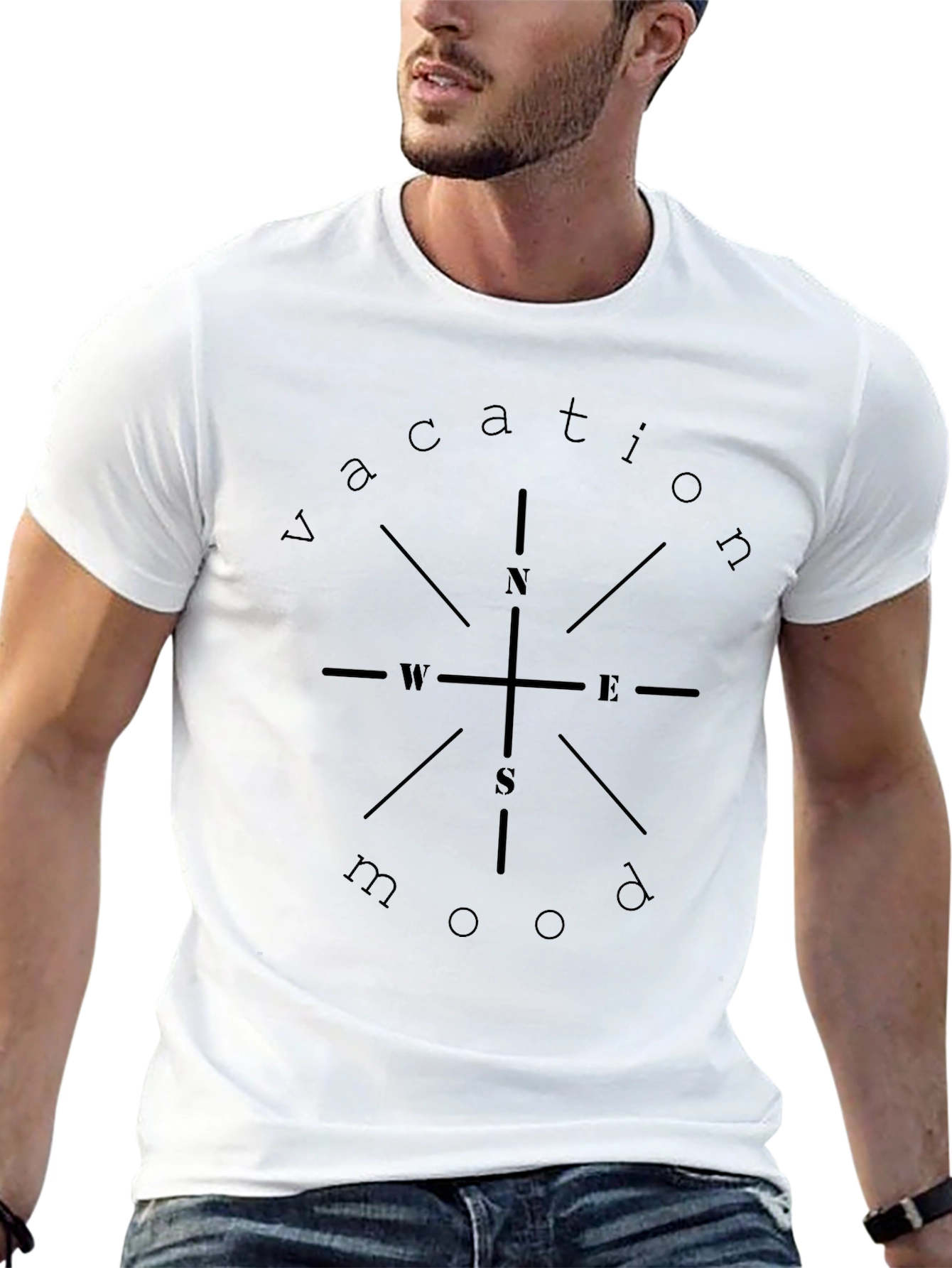 Vacation Mood T-Shirt - Compass Design