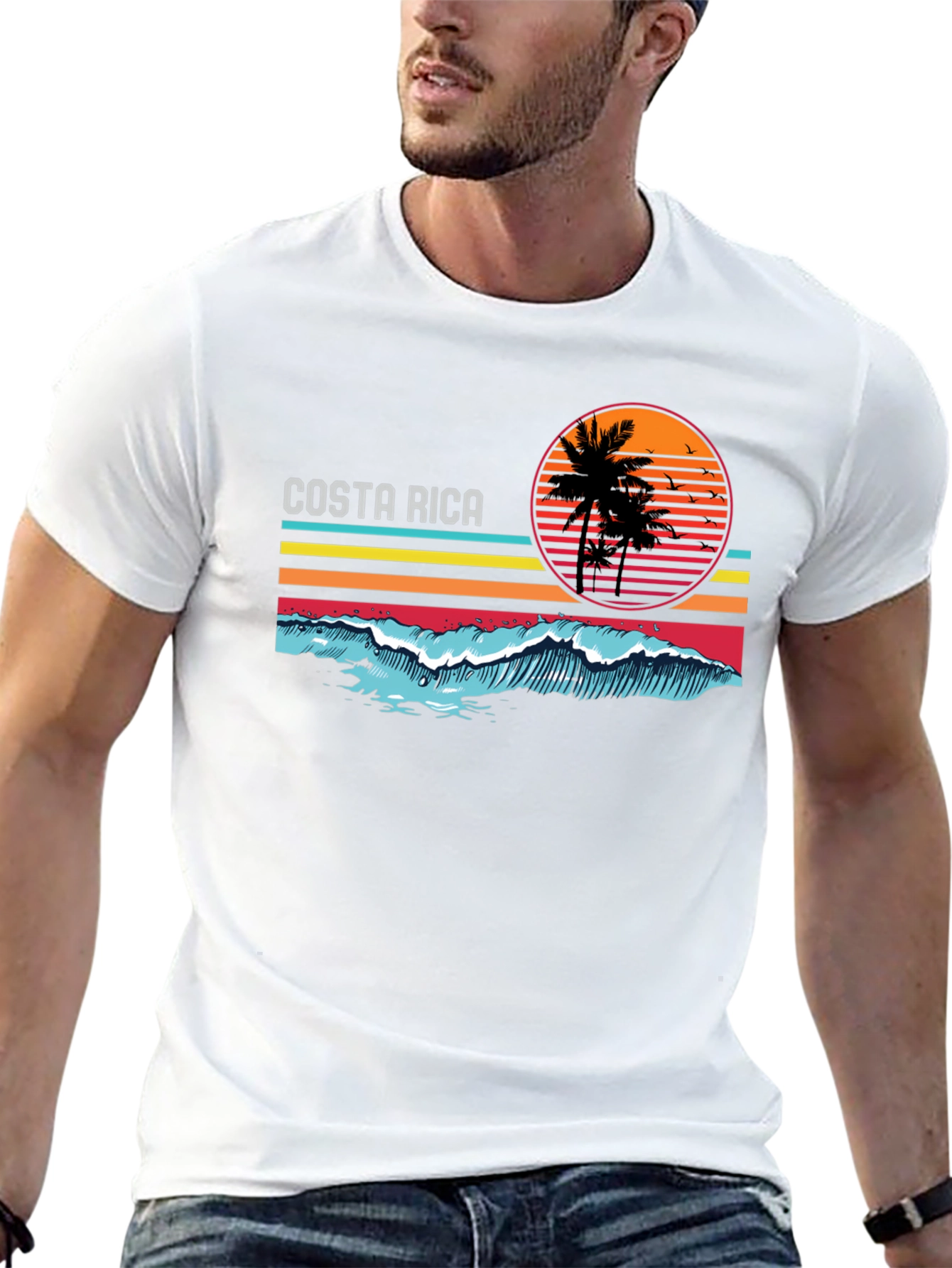 Costa Rica Beach Sunset Graphic T-Shirt