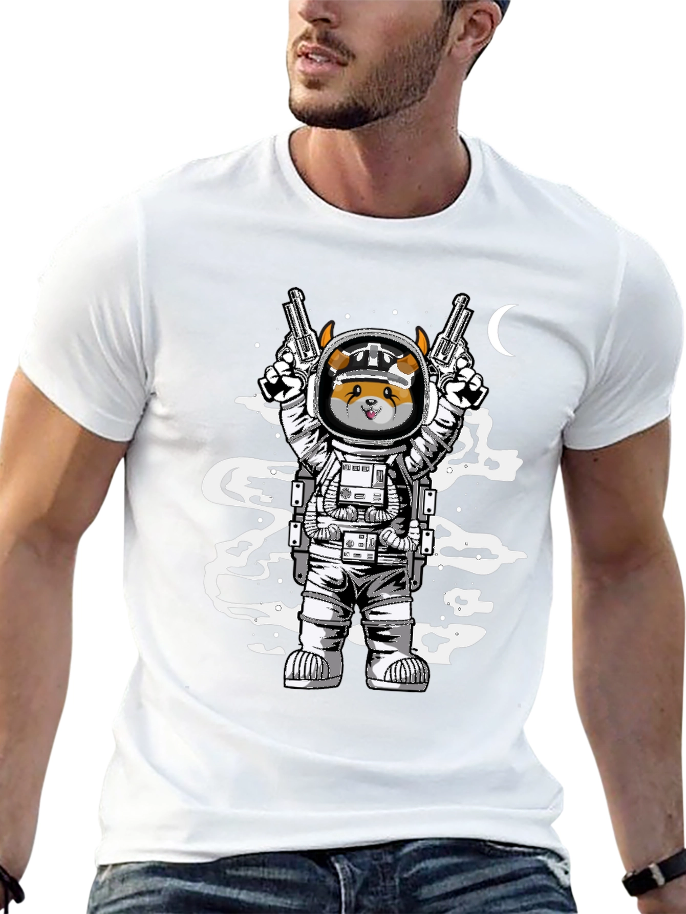 Astronaut Dog T-Shirt - Space Pup Design