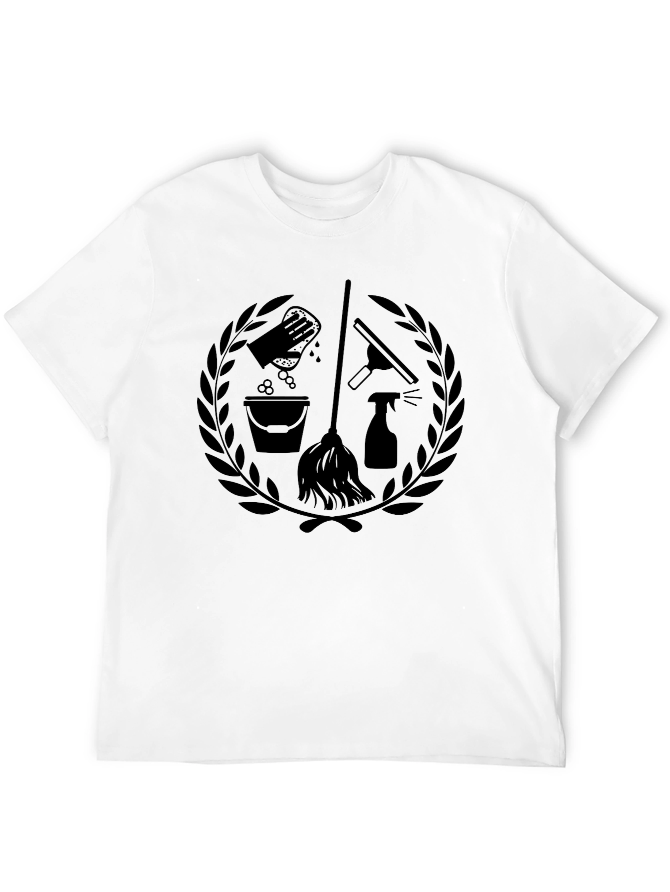 Cleaning Crew Graphic Tee - Black Cotton Comfort