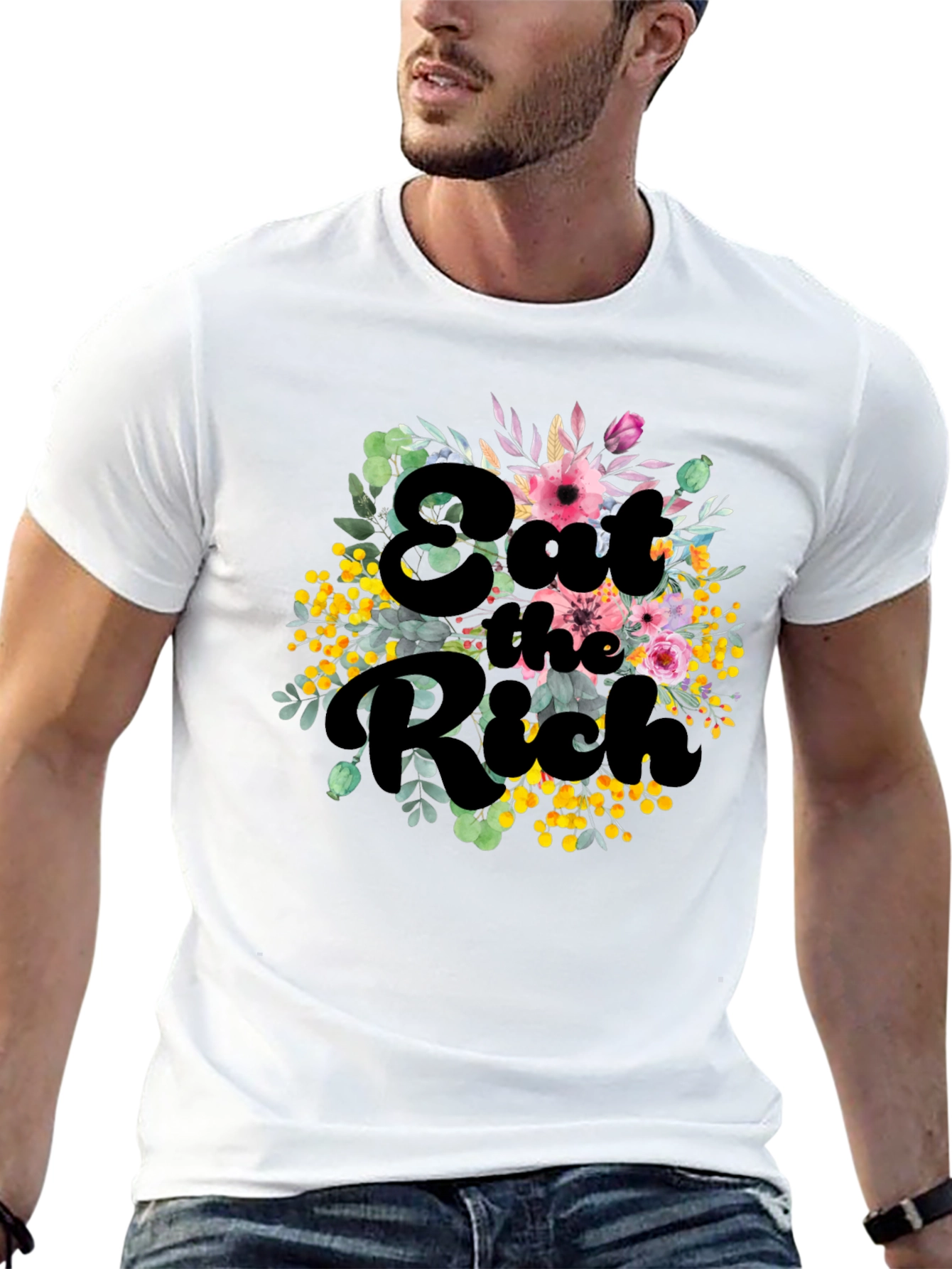 Eat the Rich Floral Tee