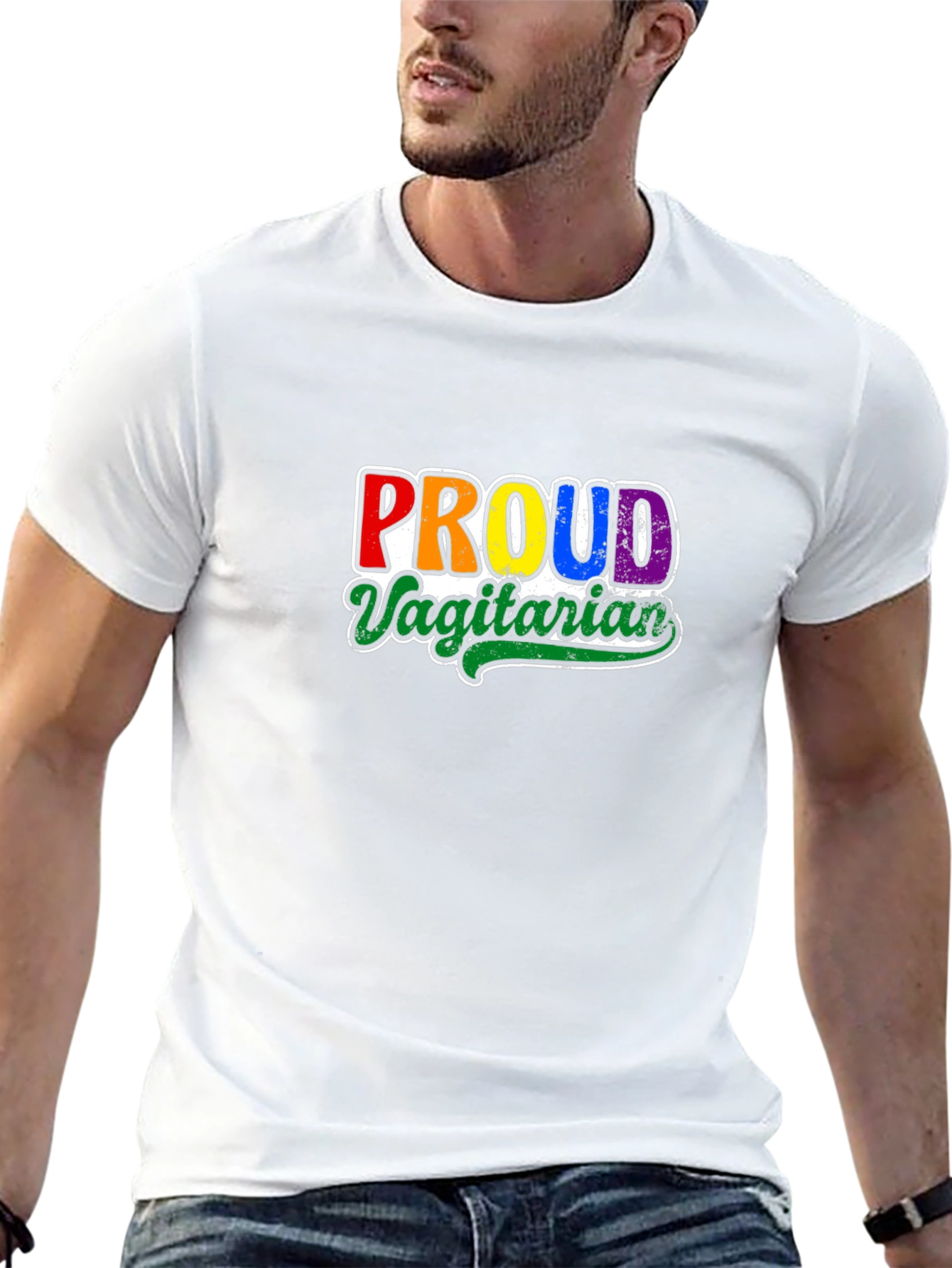 Proud Vagitarian T-Shirt - LGBTQ+ Vegan Pride