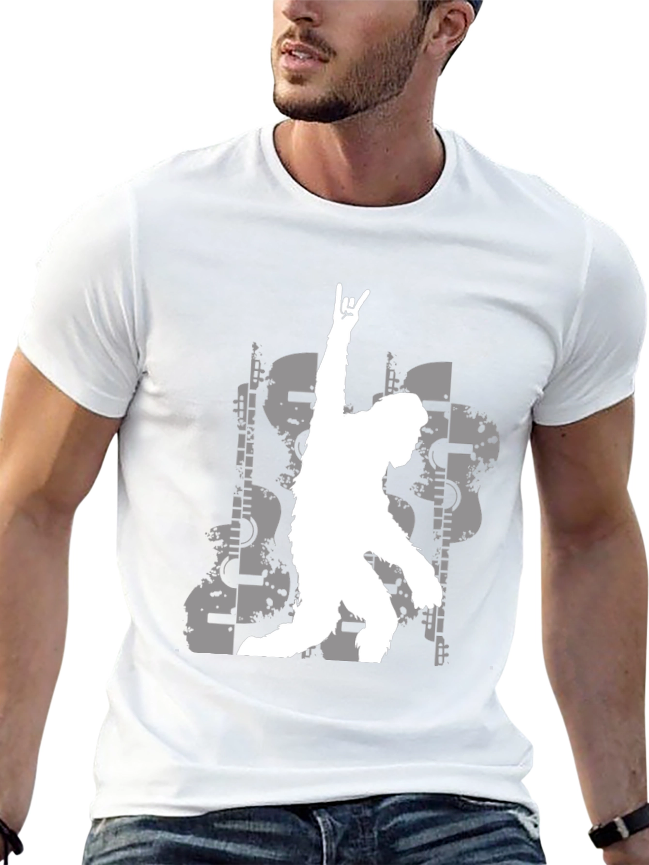 Rock On Bigfoot T-Shirt - Mens Graphic Tee