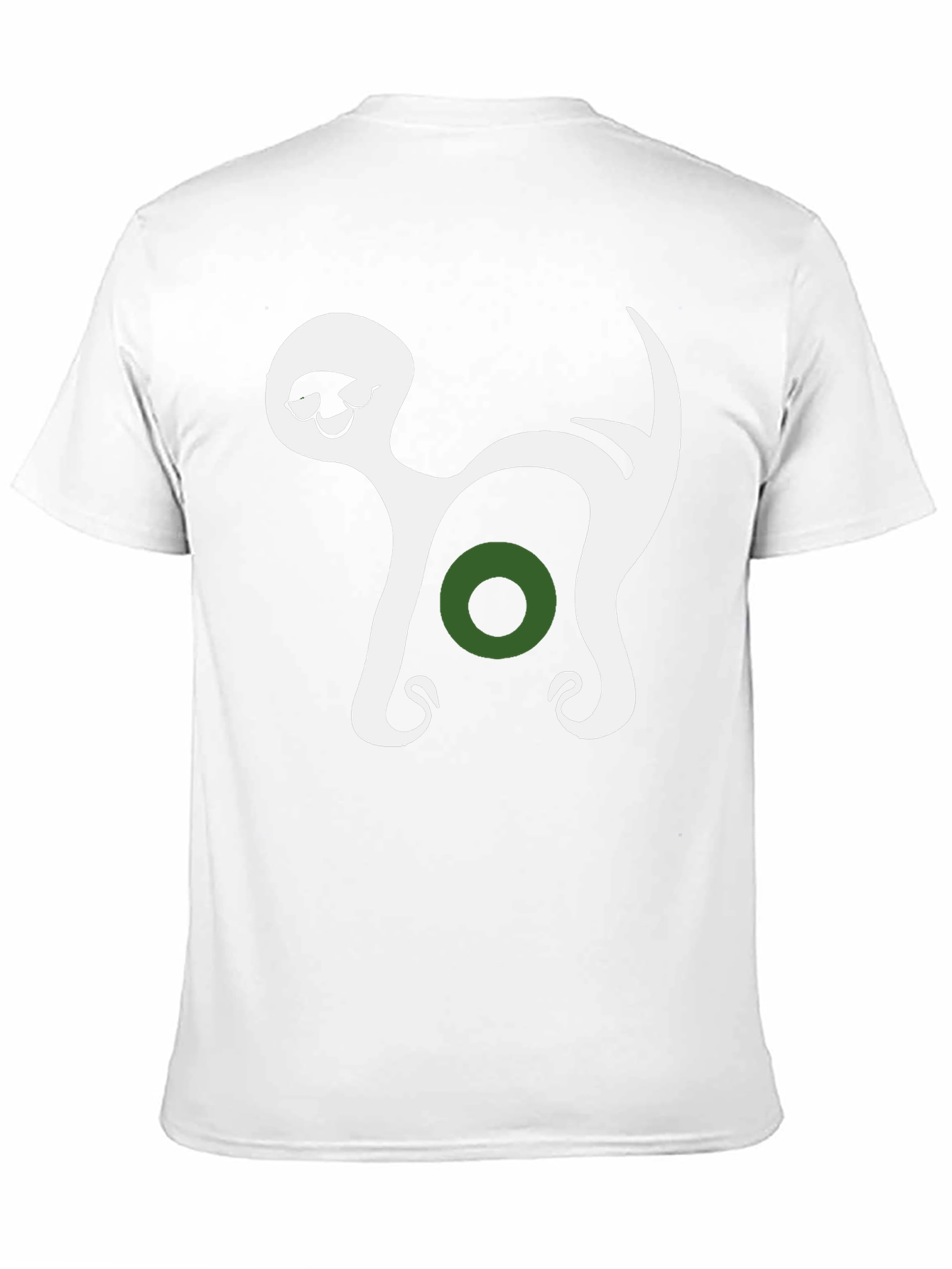 Abstract Cat Graphic Tee - Black Cotton Blend T-Shirt
