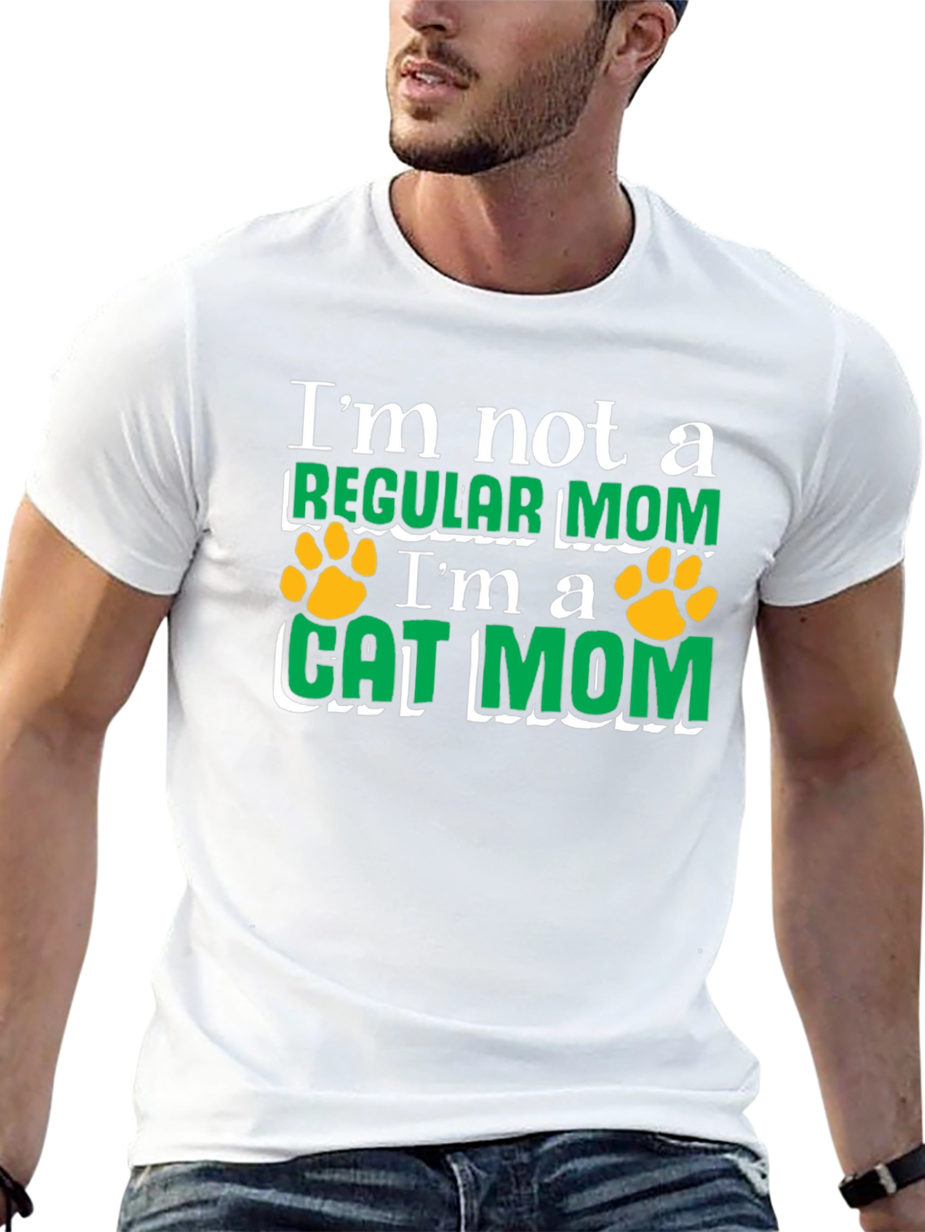 Cat Mom T-Shirt - Novelty Graphic Tee