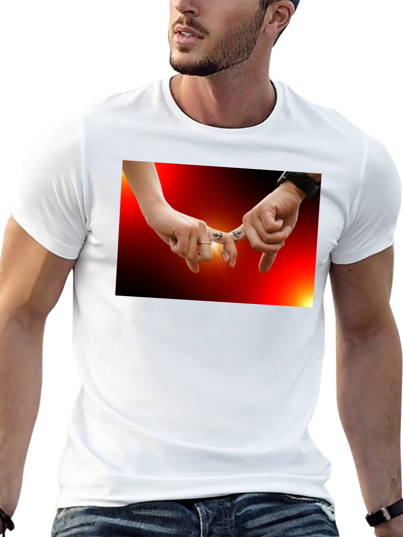 Pinky Promise Graphic Tee - Trendy Black T-Shirt