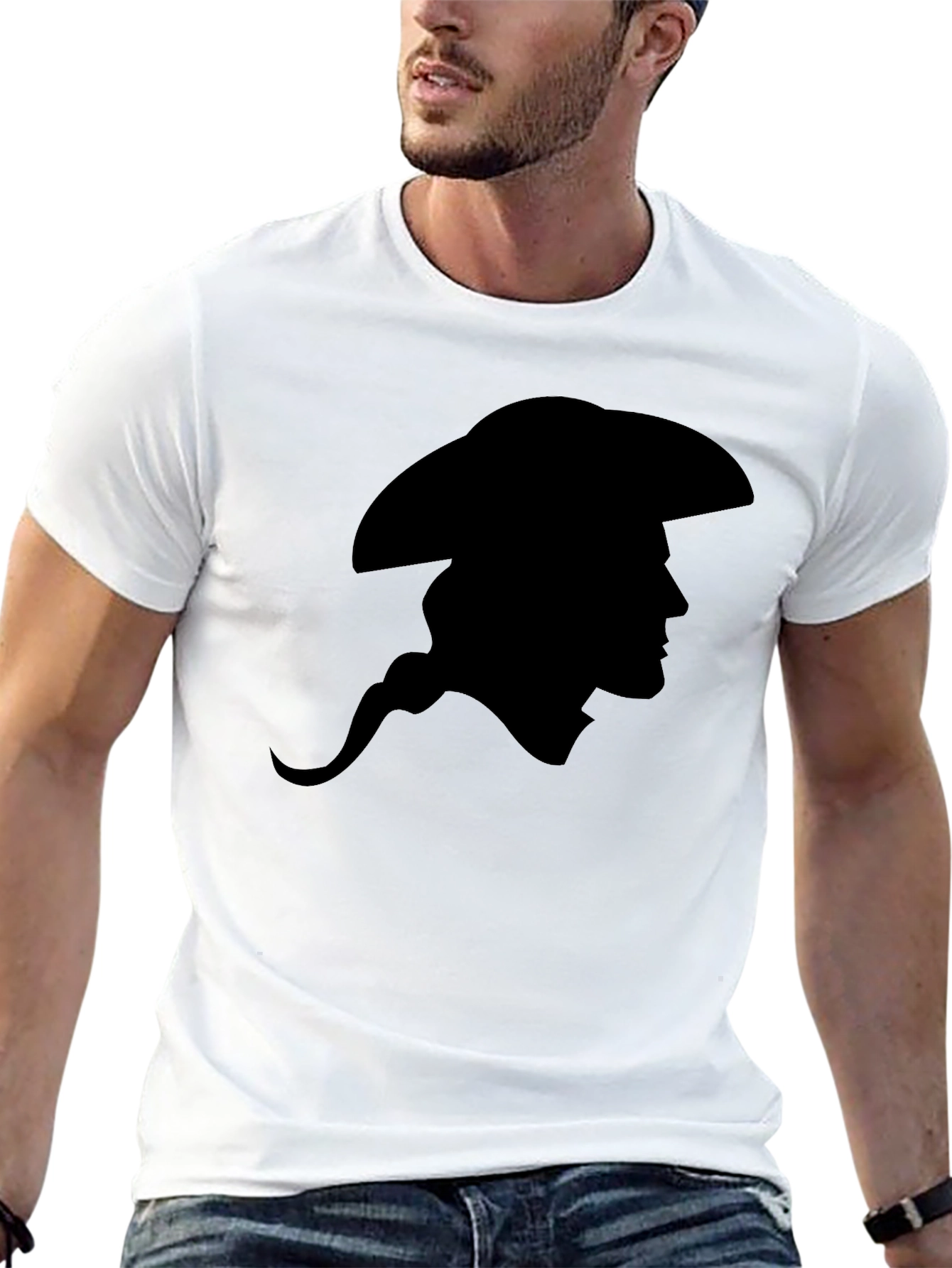 Silhouette Cowboy Graphic Tee - Classic Black T-Shirt