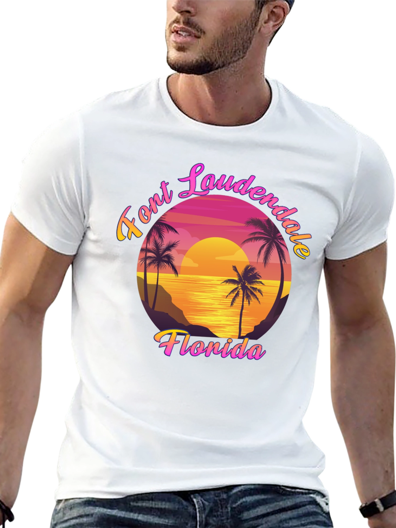 Fort Lauderdale Florida Retro Graphic T-Shirt