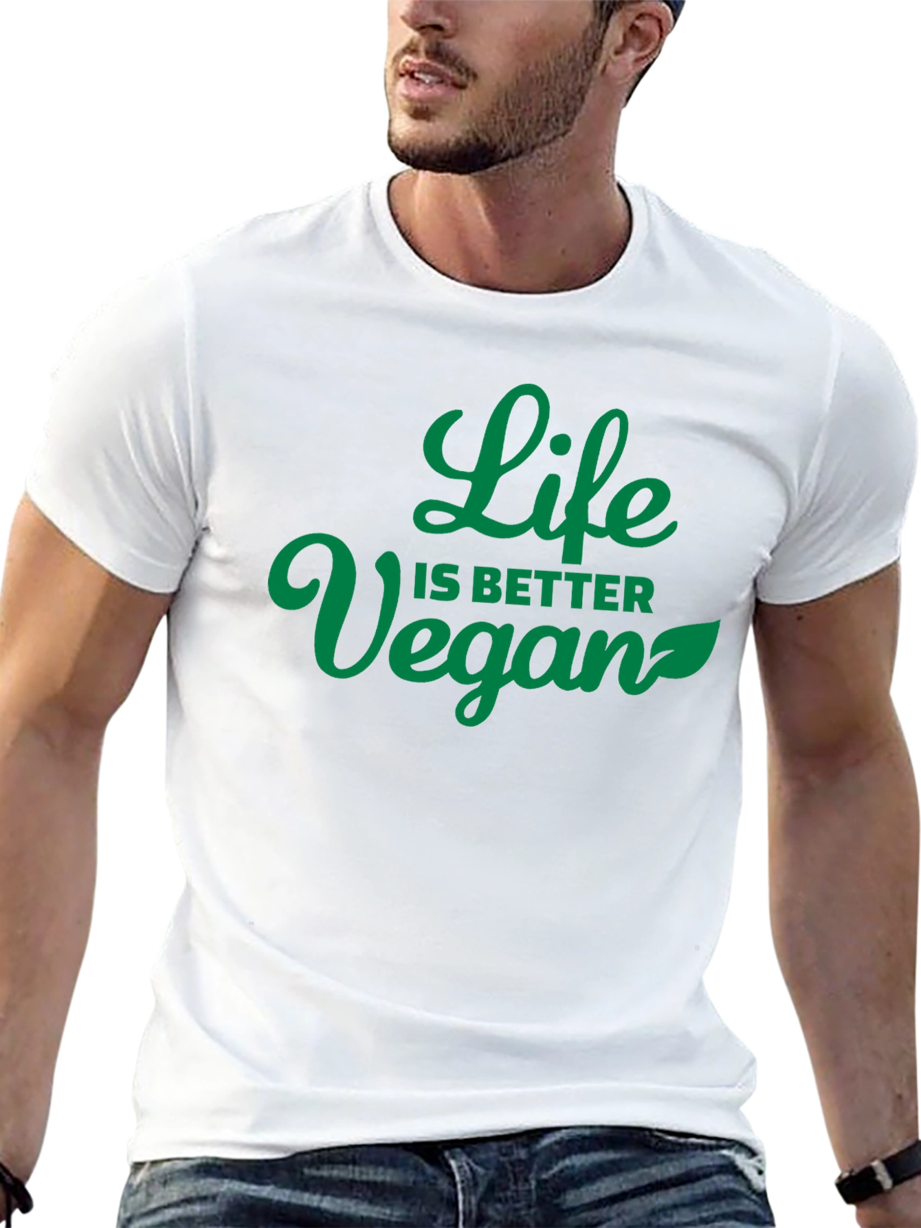 Vegan Life T-Shirt - Black Casual Tee