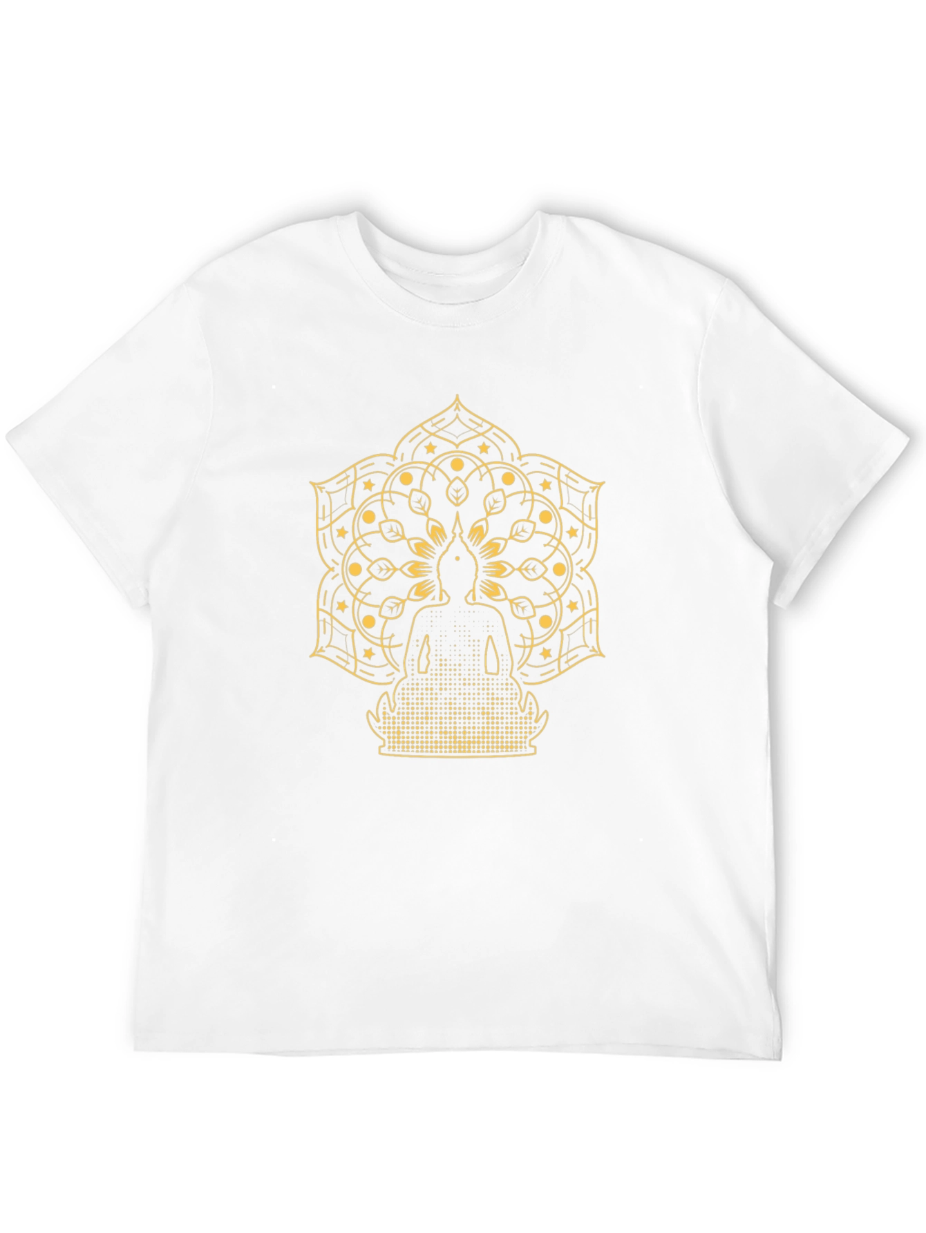 Buddha Mandala Graphic Tee - Spiritual Mens T-Shirt