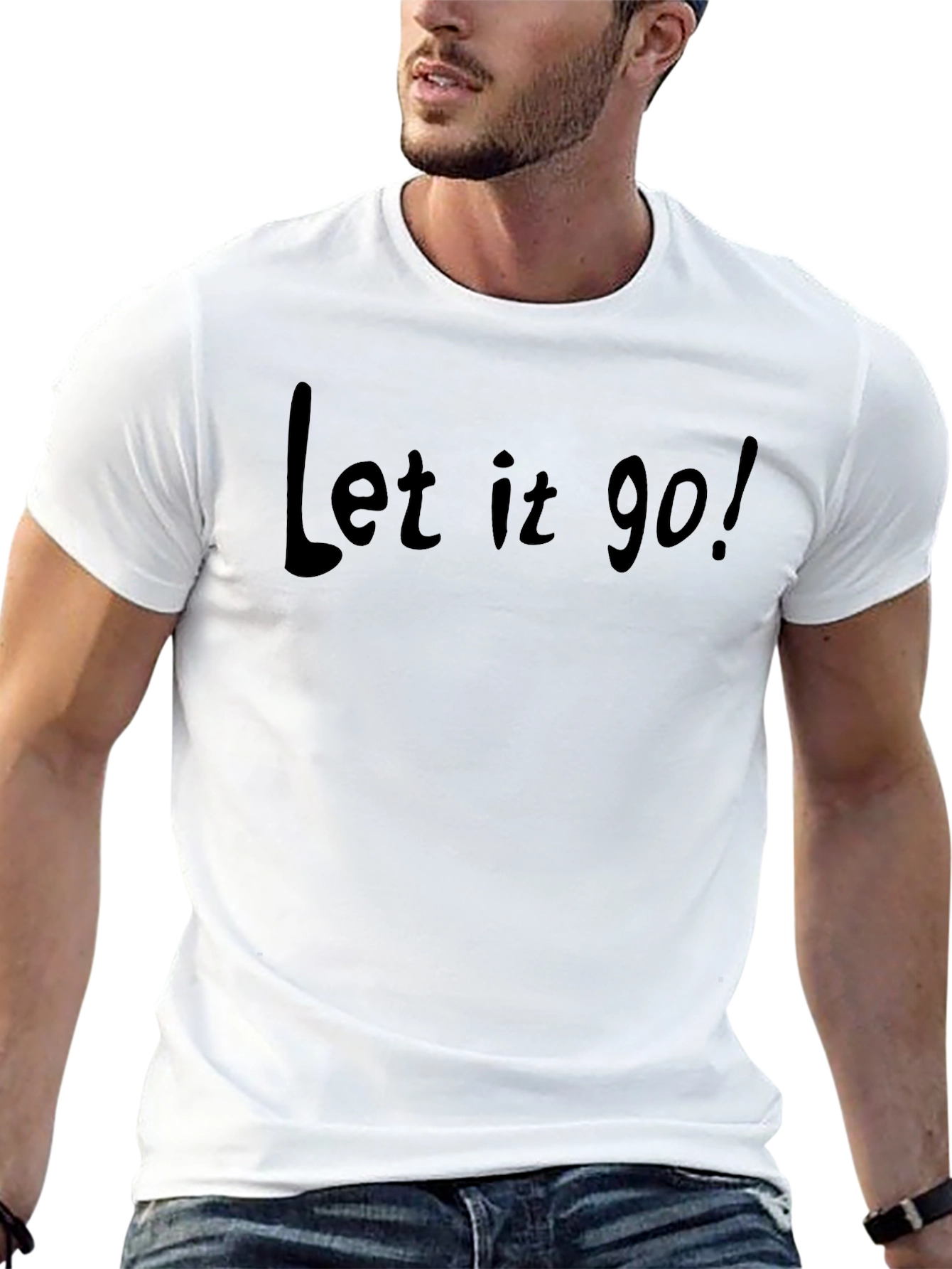 Let It Go! Black Graphic Tee