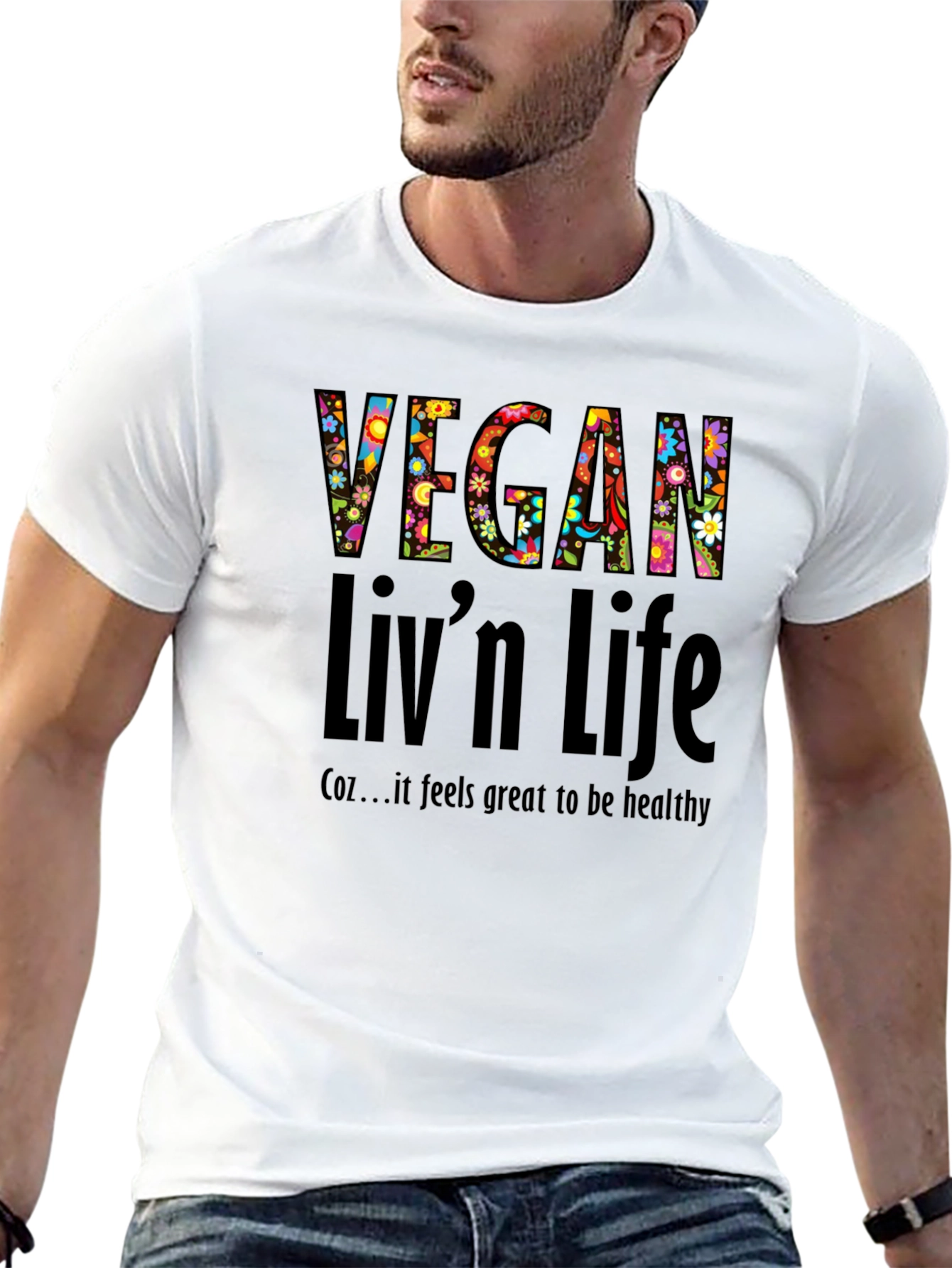 Vegan Livn Life T-Shirt - Healthy Lifestyle Graphic Tee
