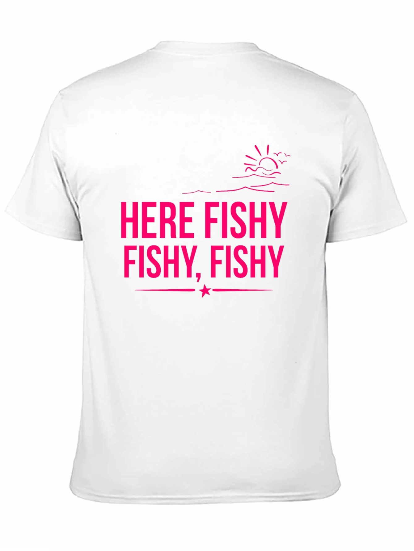 Here Fishy Fishy Black T-Shirt