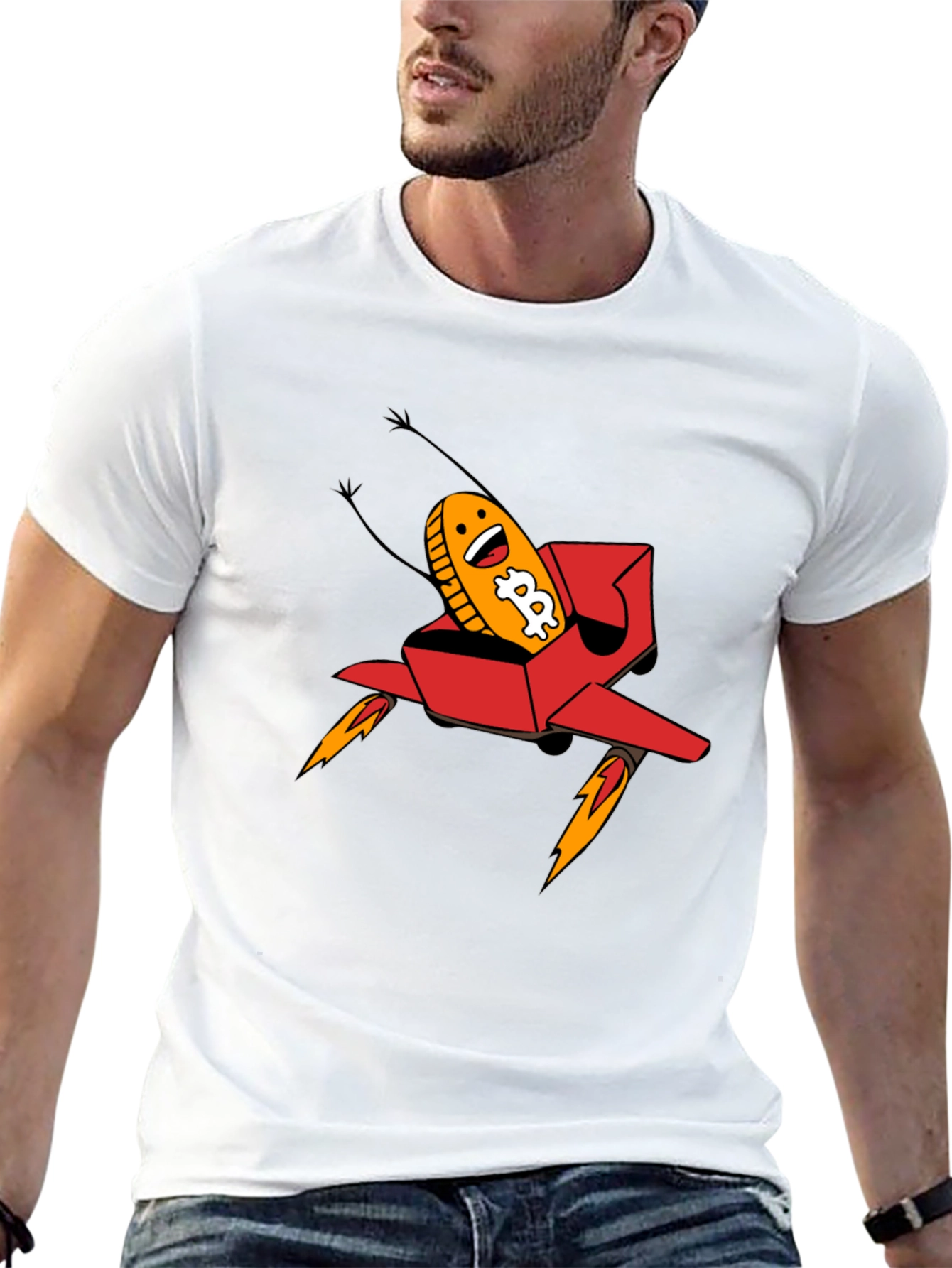 Bitcoin Rocket T-Shirt - Crypto Currency Tee