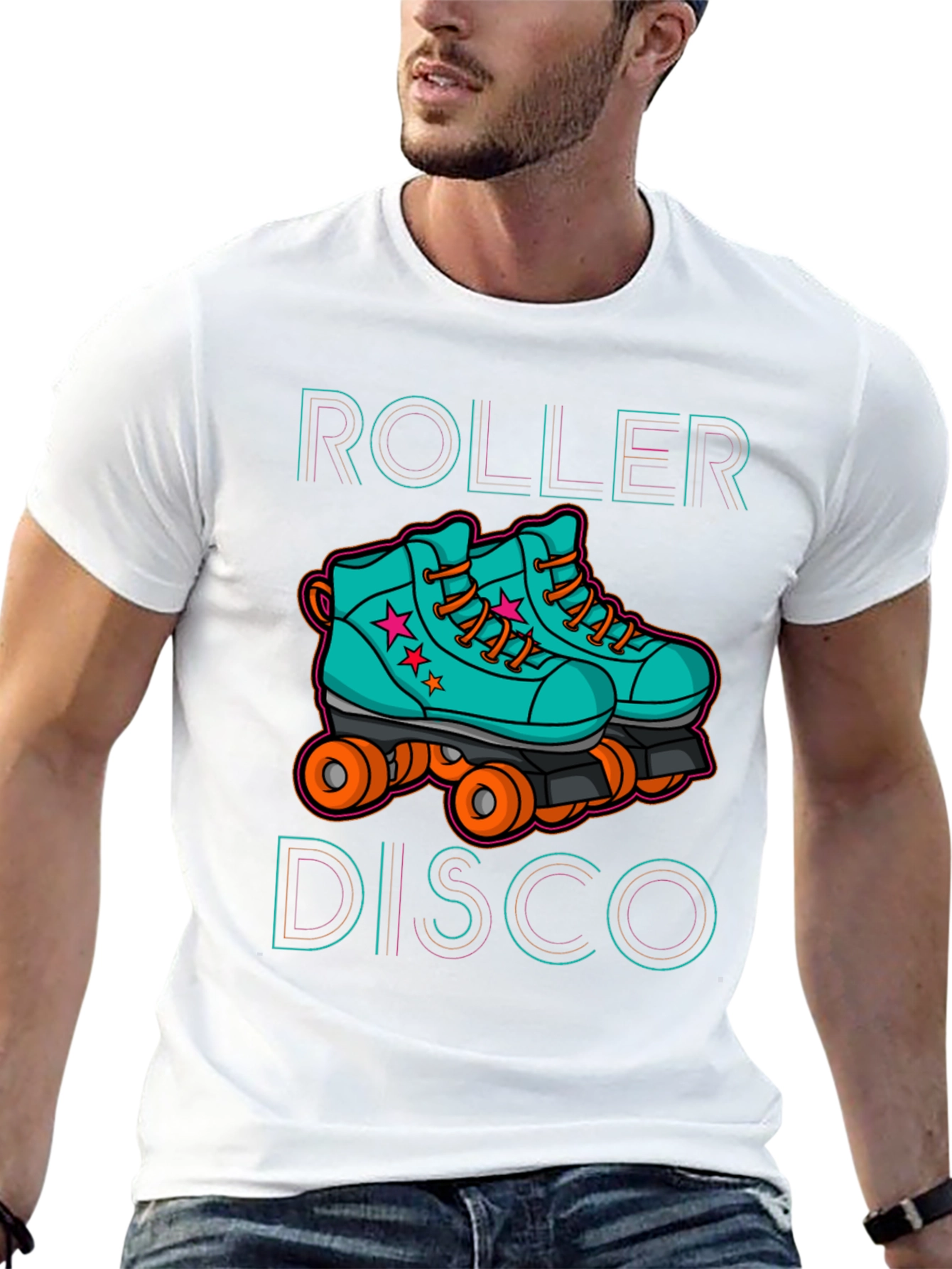 Roller Disco Graphic Tee - Retro Skate Design