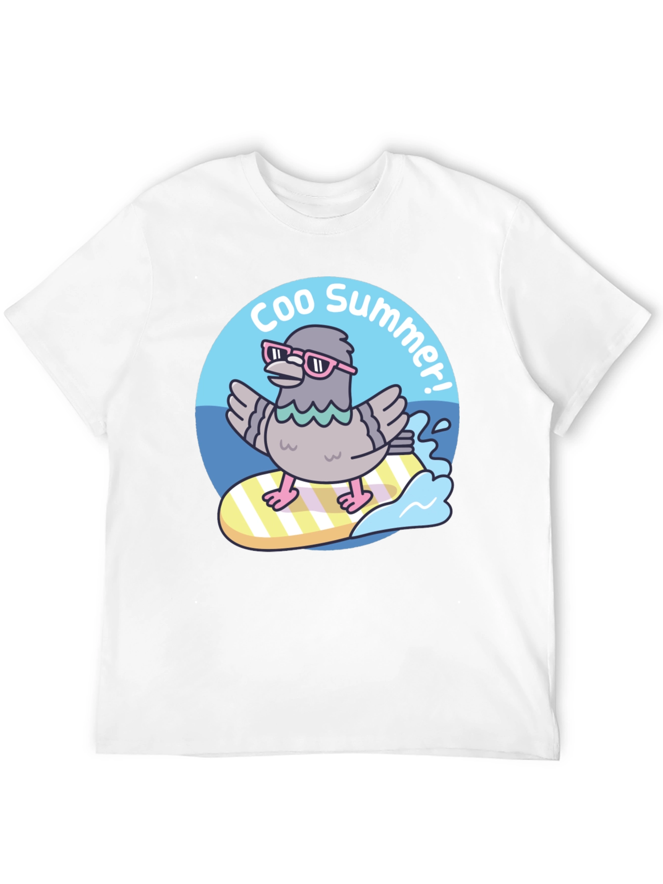 Coo Summer T-Shirt - Pigeon Surfing Tee