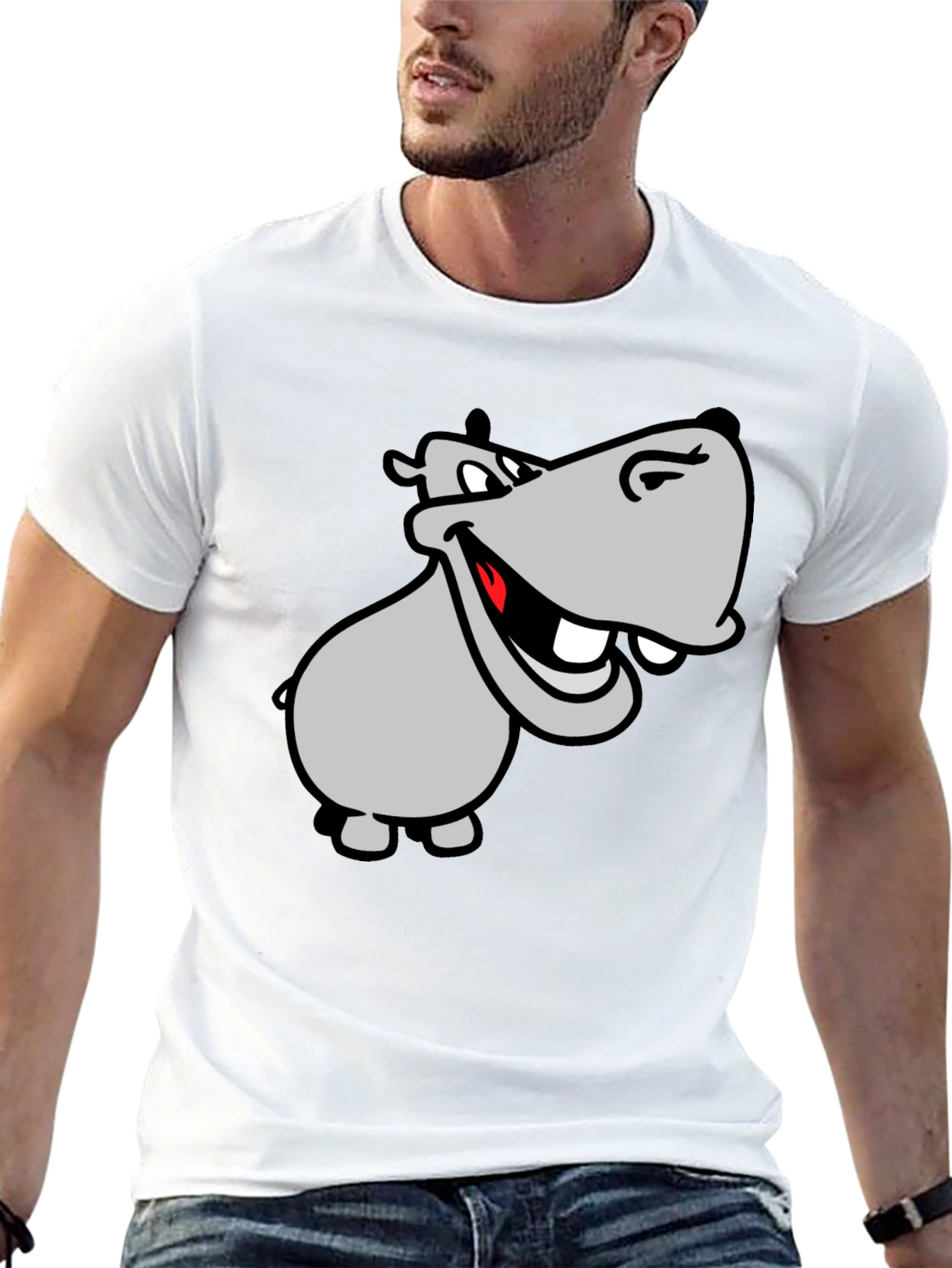 Hippo Graphic T-Shirt - Mens Black Tee
