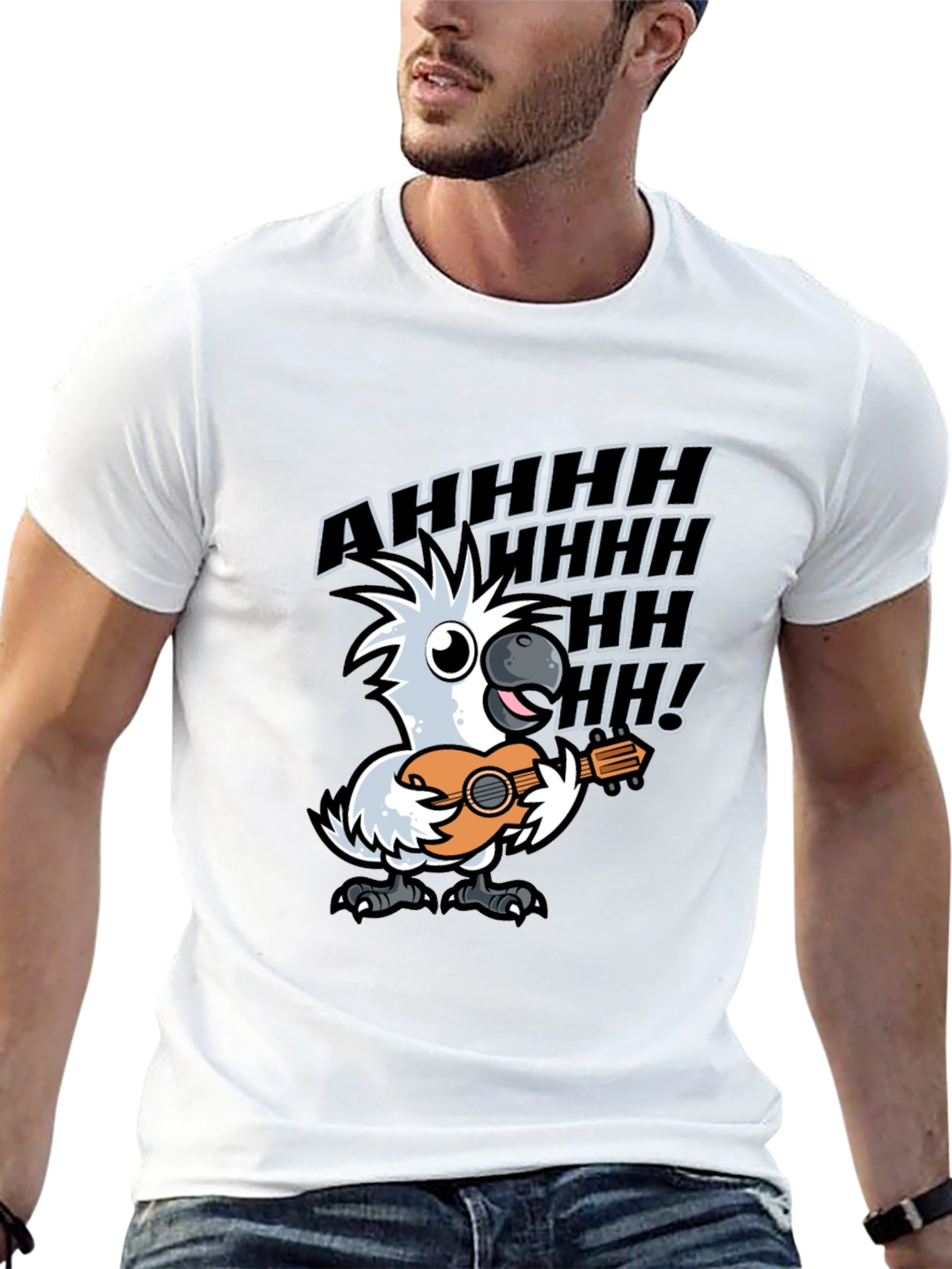 Funny Parrot Ukulele T-Shirt