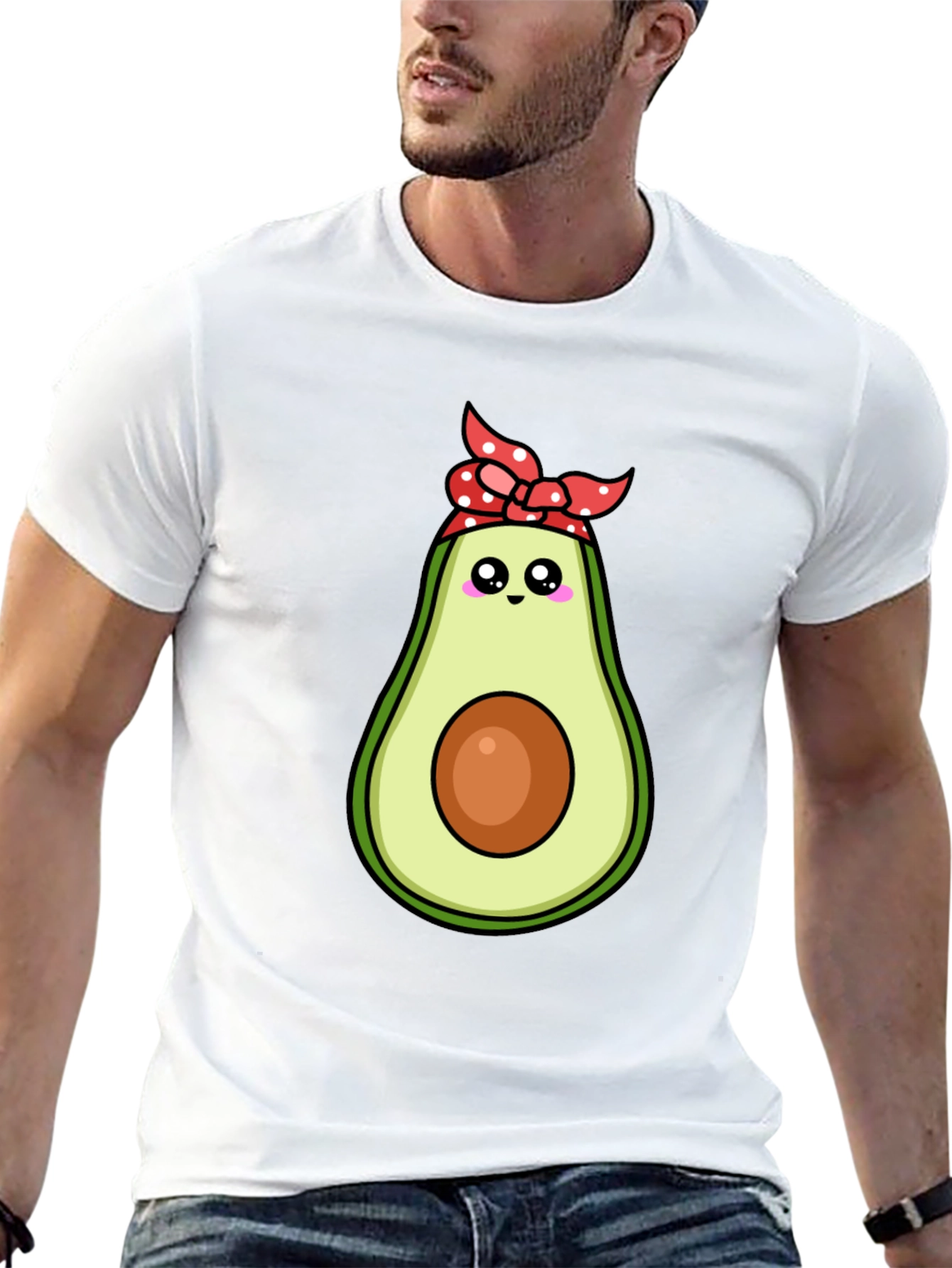 Cute Avocado with Bandana T-Shirt