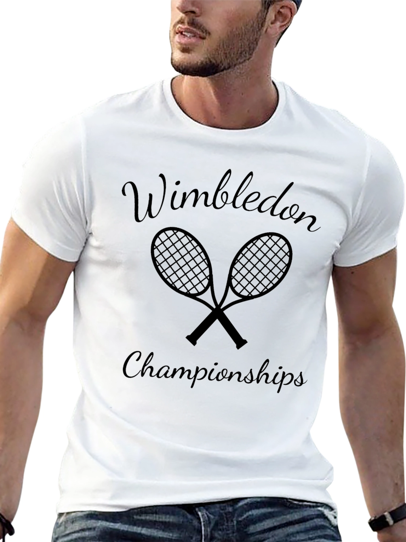 Wimbledon Tennis Championships Black T-Shirt