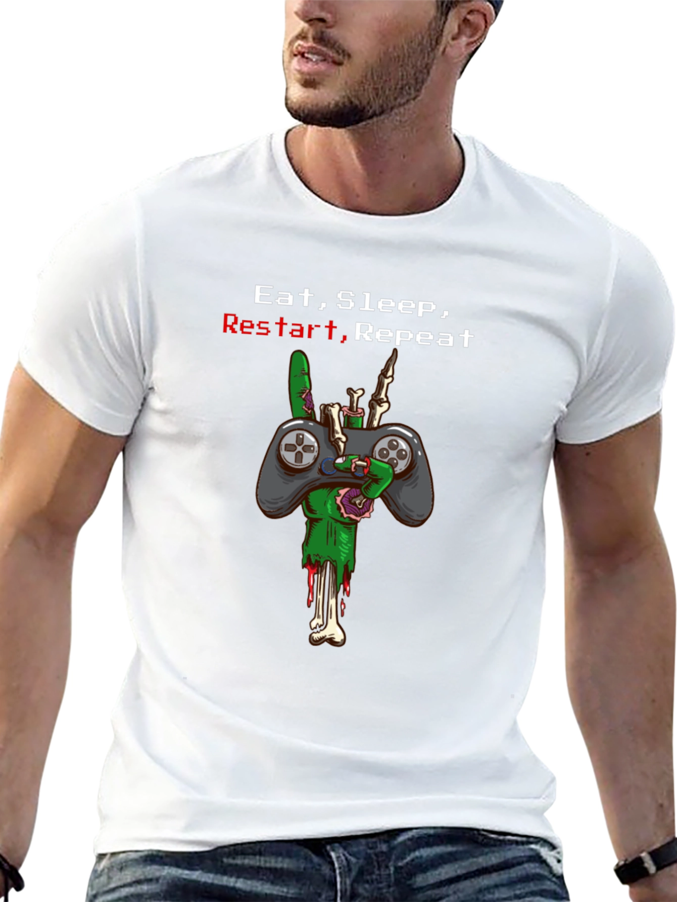 Eat Sleep Restart Repeat Gaming T-Shirt