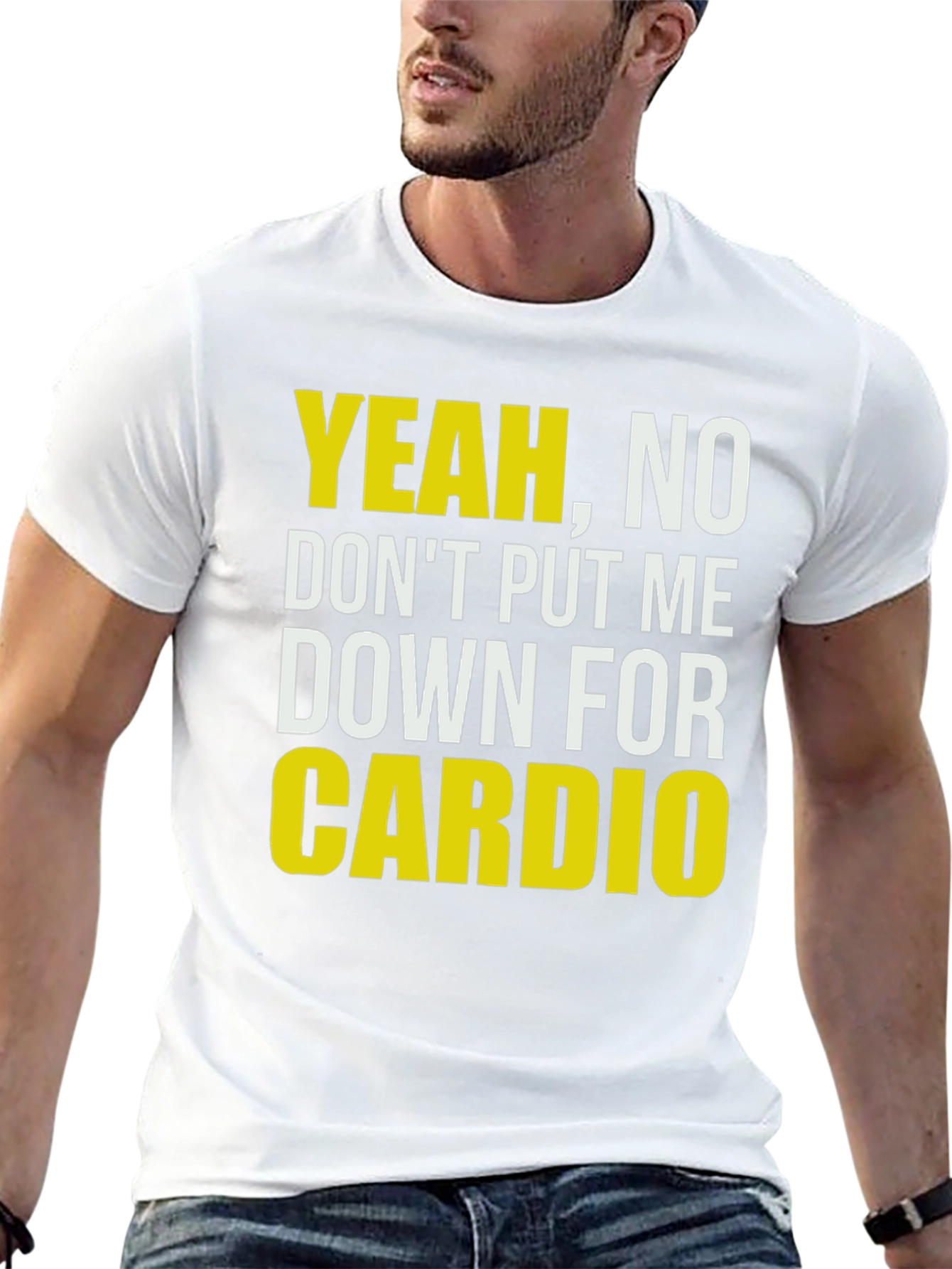 Funny Gym T-Shirt - Yeah No Cardio