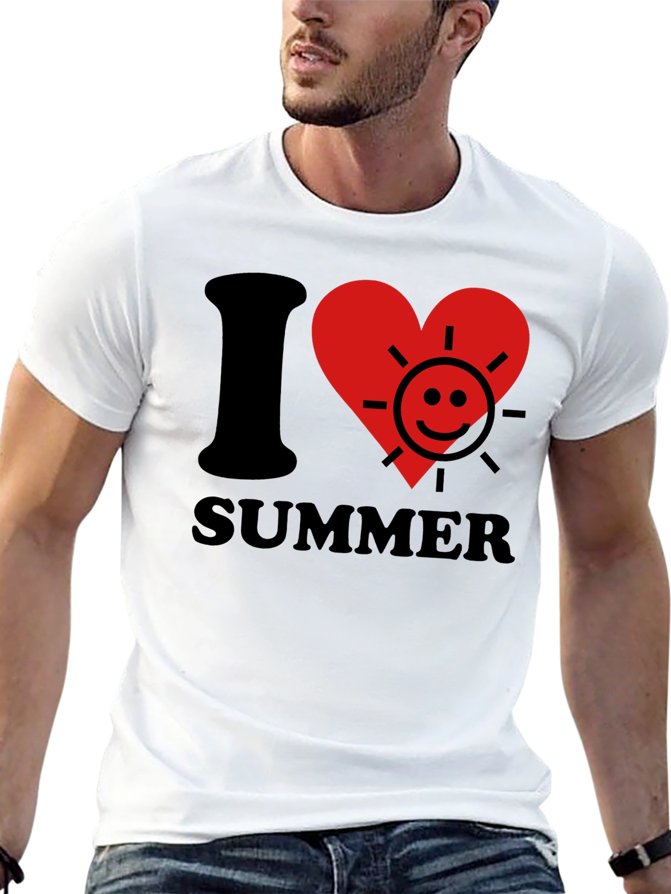 I Heart Summer Graphic T-Shirt - Trendy Holiday Tee