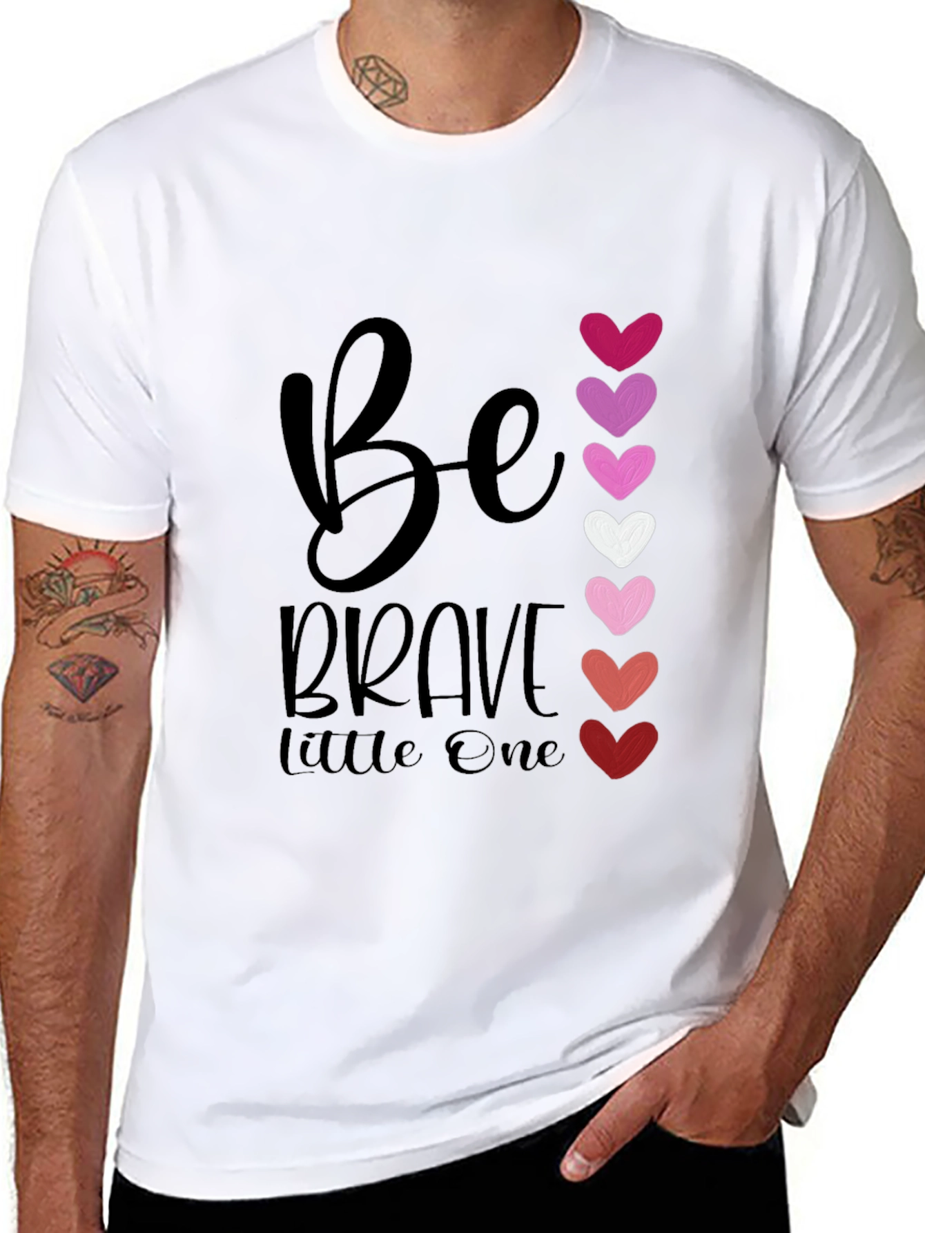 Be Brave Little One Heart T-Shirt